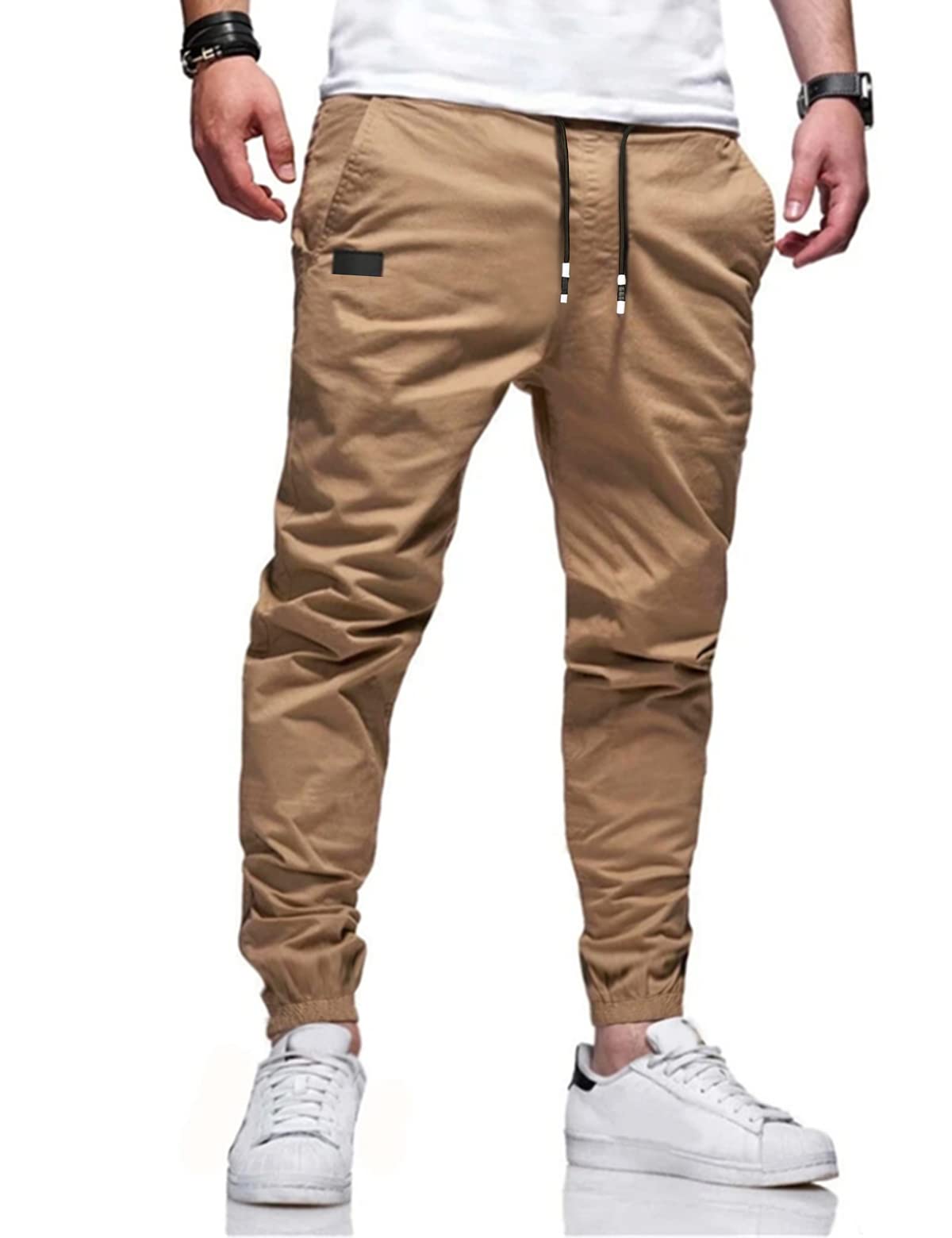 Men's Cargo Jogger Pants - Comfortable Twill Chino Pants for Hiking, Outdoor Activities & Casual Wear | Gym, Running, Travel & Everyday Use