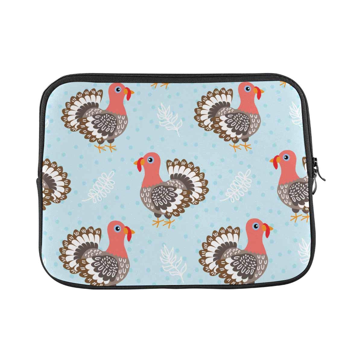 **Cute Cartoon Turkey Laptop Sleeve 11-11.6 Inch - Durable Notebook Computer Pouch Bag for MacBook, Dell, HP - Perfect for School, Office & Travel**