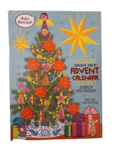 Trader Joe's 2021 Advent Calendar - 4 Premium Milk Chocolate Designs for Christmas Countdown | Holiday Gift, Stocking Stuffer & Family Tradition