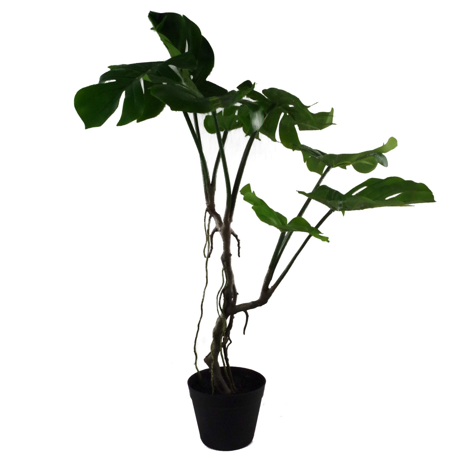70cm Artificial Monstera Stem Plant - Realistic Twisted Leaf Design for Home Decor, Office, Wedding & Party Arrangements