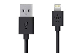 Belkin Lightning to USB Sync & Charge Cable 3M (10ft) - Fast Charging & Data Transfer for iPhone, iPad, iPod - Durable Nylon Braided (Black) - Perfect for Home, Office & Travel Use