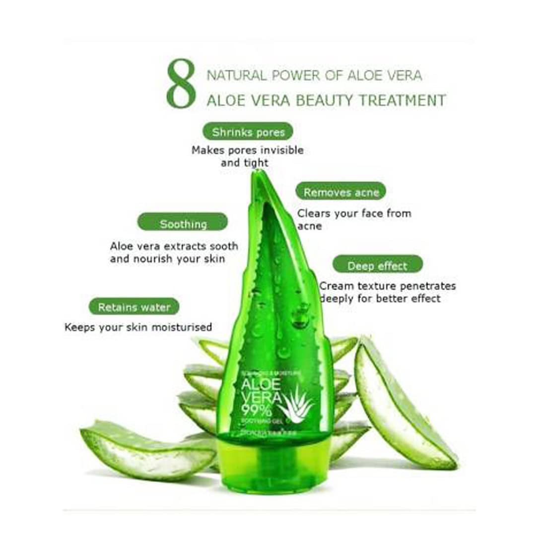 Pure Aloe Vera Gel for Face & Body - 100ml Hydrating Moisturizer with Cooling & Soothing Properties | Multipurpose Beauty Gel for Sunburn Relief, After Shave, Hair Care & Skin Hydration