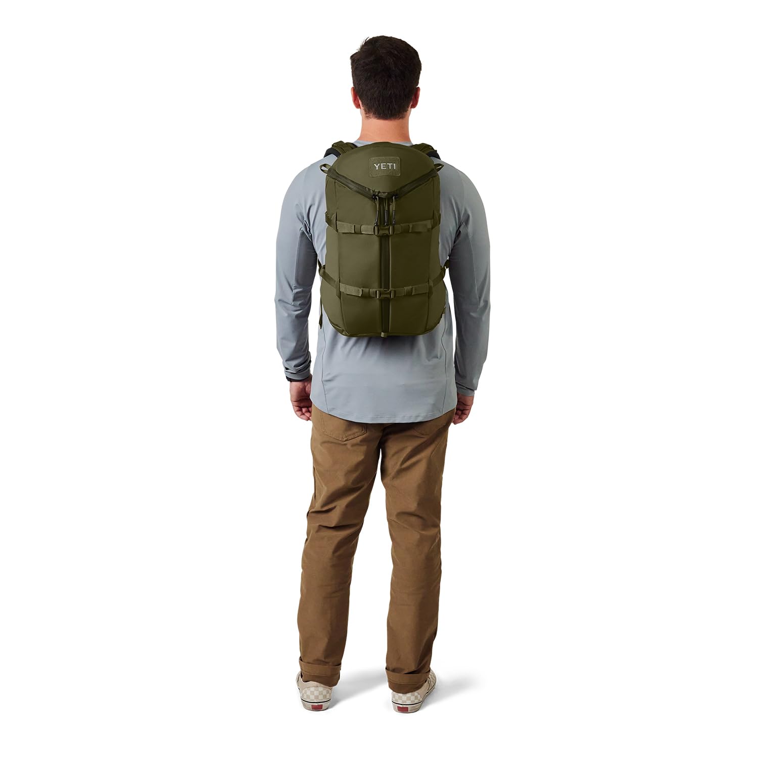 YETI Ranchero Backpack 22L - Durable All-Day Utility Pack for Hiking, Camping & Travel | Structured Olive Backpack for Outdoor Adventures & Daily Commute