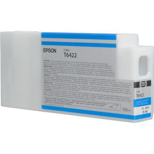 Epson T642200 Ultrachrome HDR Ink Cartridge - 150ml Cyan for Epson 7900/7890/9890/9900 Printers - High-Quality Photo & Fine Art Printing Supplies for Professional Studios & Home Offices