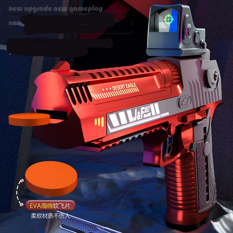 JF Desert Eagle Toy Gun - Electric Foam Disc Blaster for Kids & Adults - Outdoor Nerf Battle Game & Target Shooting Fun - Safe Foam Dart Blaster Pistol for Backyard Play & Party Activities