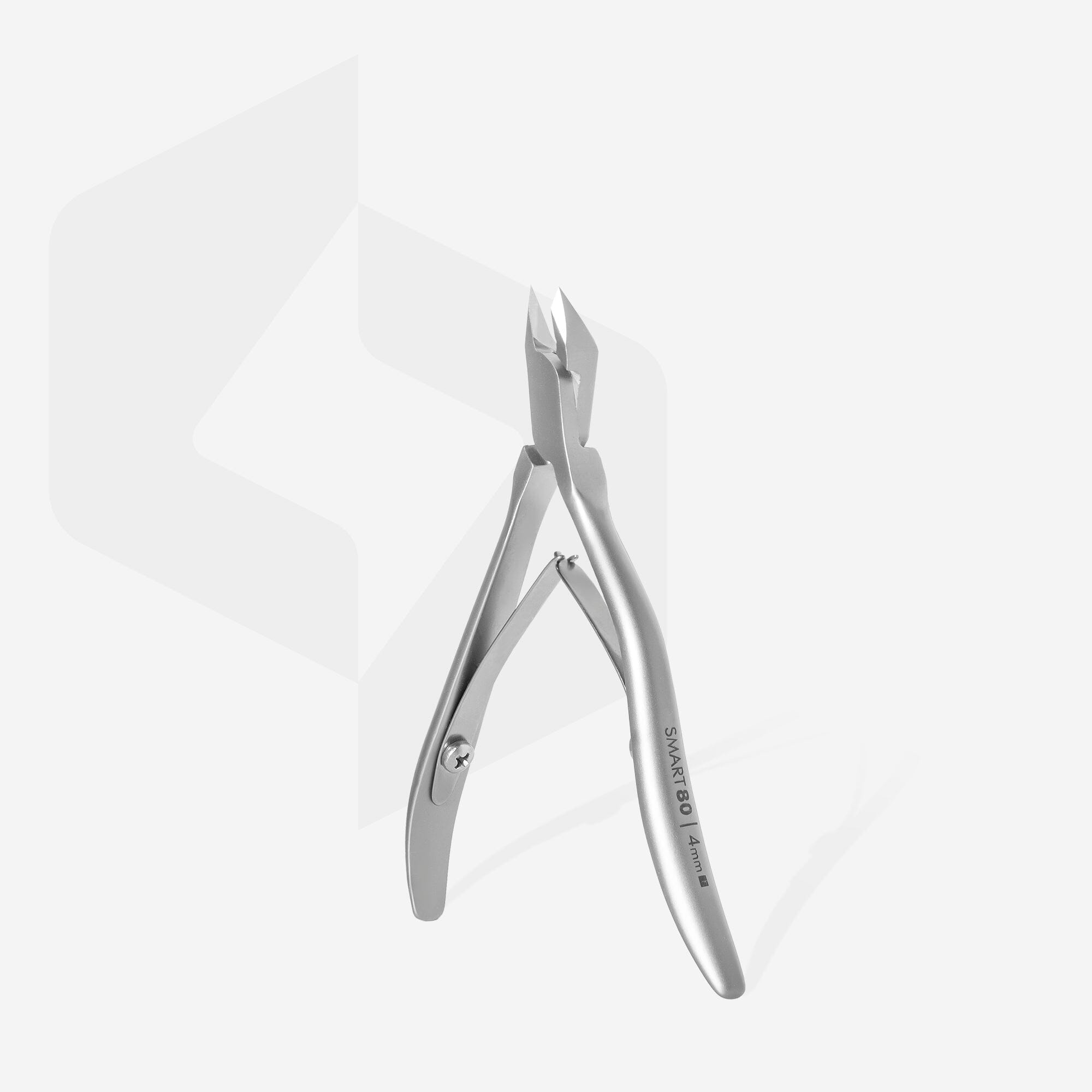 Staleks Professional Cuticle Nippers SMART 80 (4mm) - Precision Nail Care Tool for Manicures & Pedicures - Perfect for Salon Professionals & Home Use