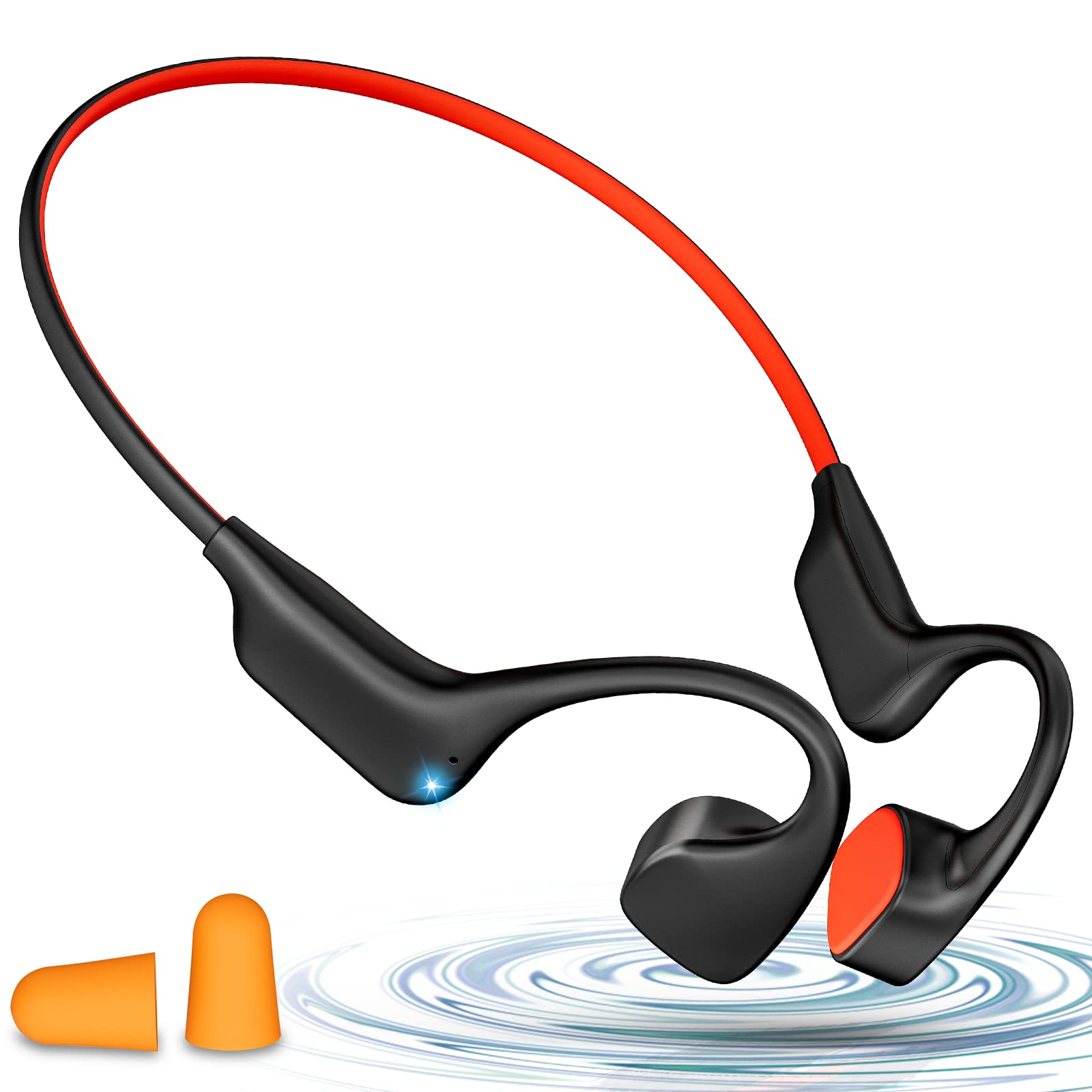 iKanzi Bone Conduction Headphones - Wireless Bluetooth Open-Ear Headphones with Premium Sound for Running, Cycling & Outdoor Sports (Large Size)
