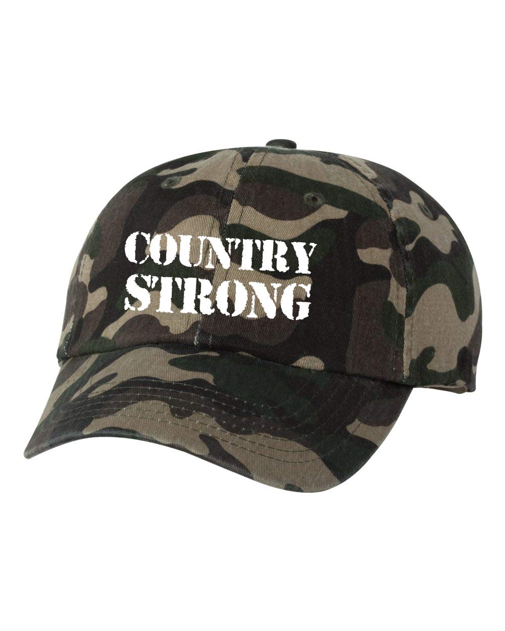 Country Strong Dad Hat - Unstructured Camo Baseball Cap for Men | Casual Outdoor & Hunting Gear