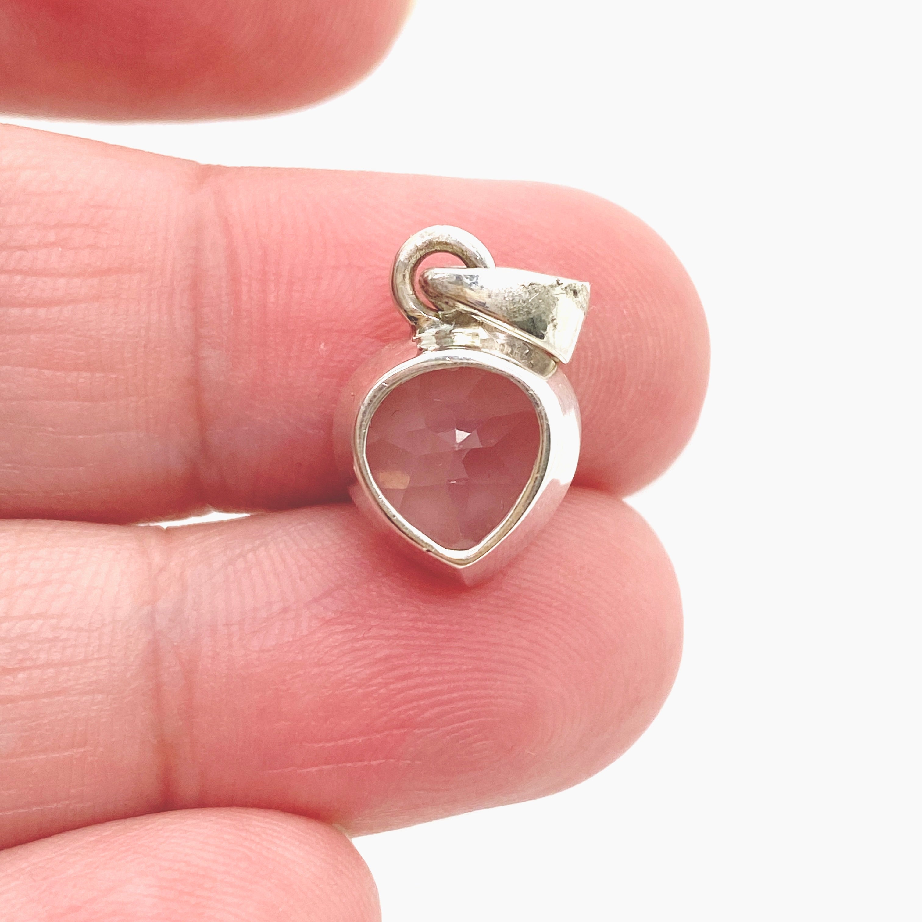 Rose Quartz Heart Faceted Pendant Necklace - Natural Gemstone Jewelry for Women - Perfect for Valentine's Gift, Meditation & Energy Healing