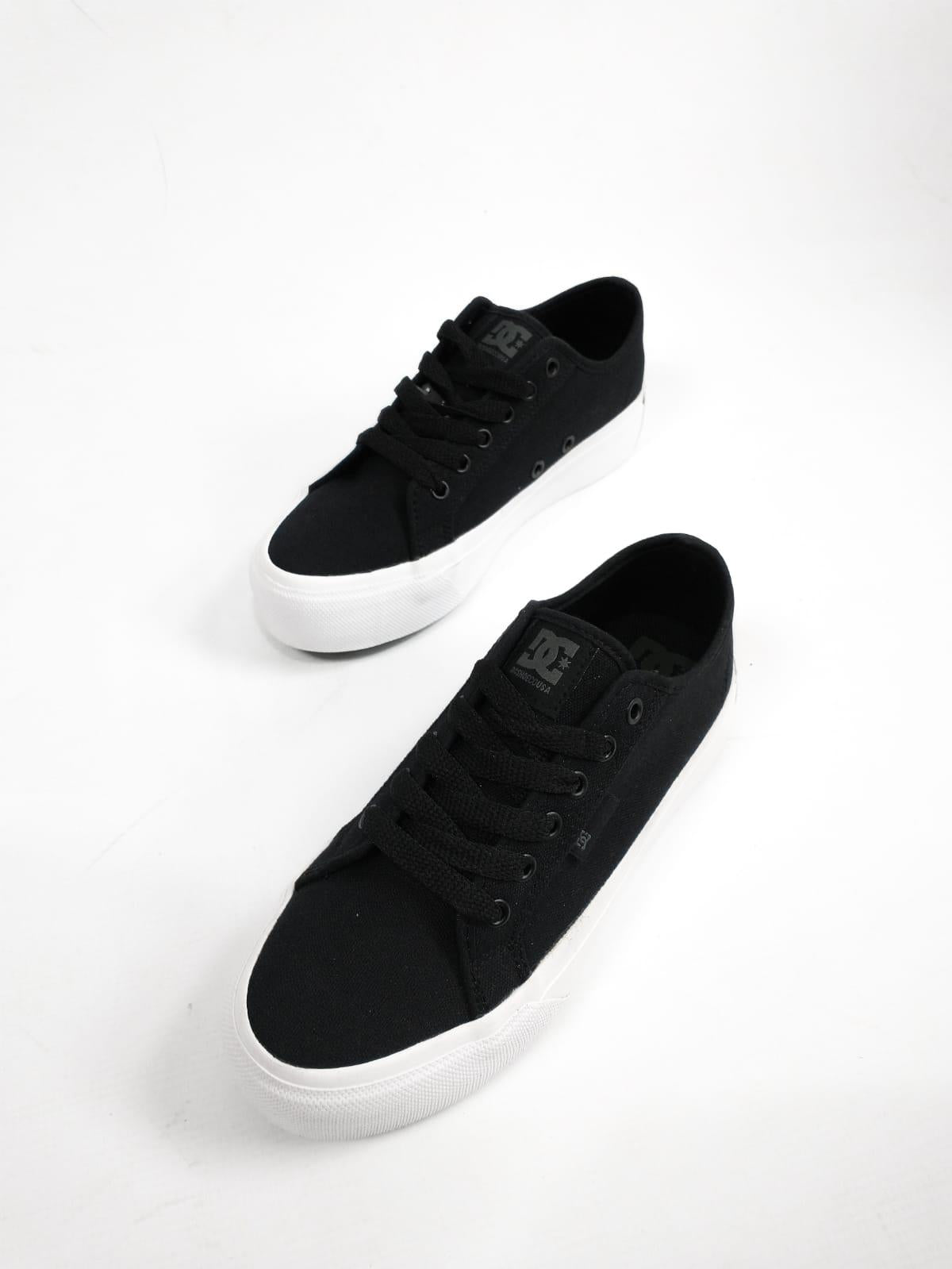 DC Manual TX Skate Shoes - Black & White Platform Sneakers for Men & Women | Perfect for Skateboarding, Streetwear & Casual Fashion