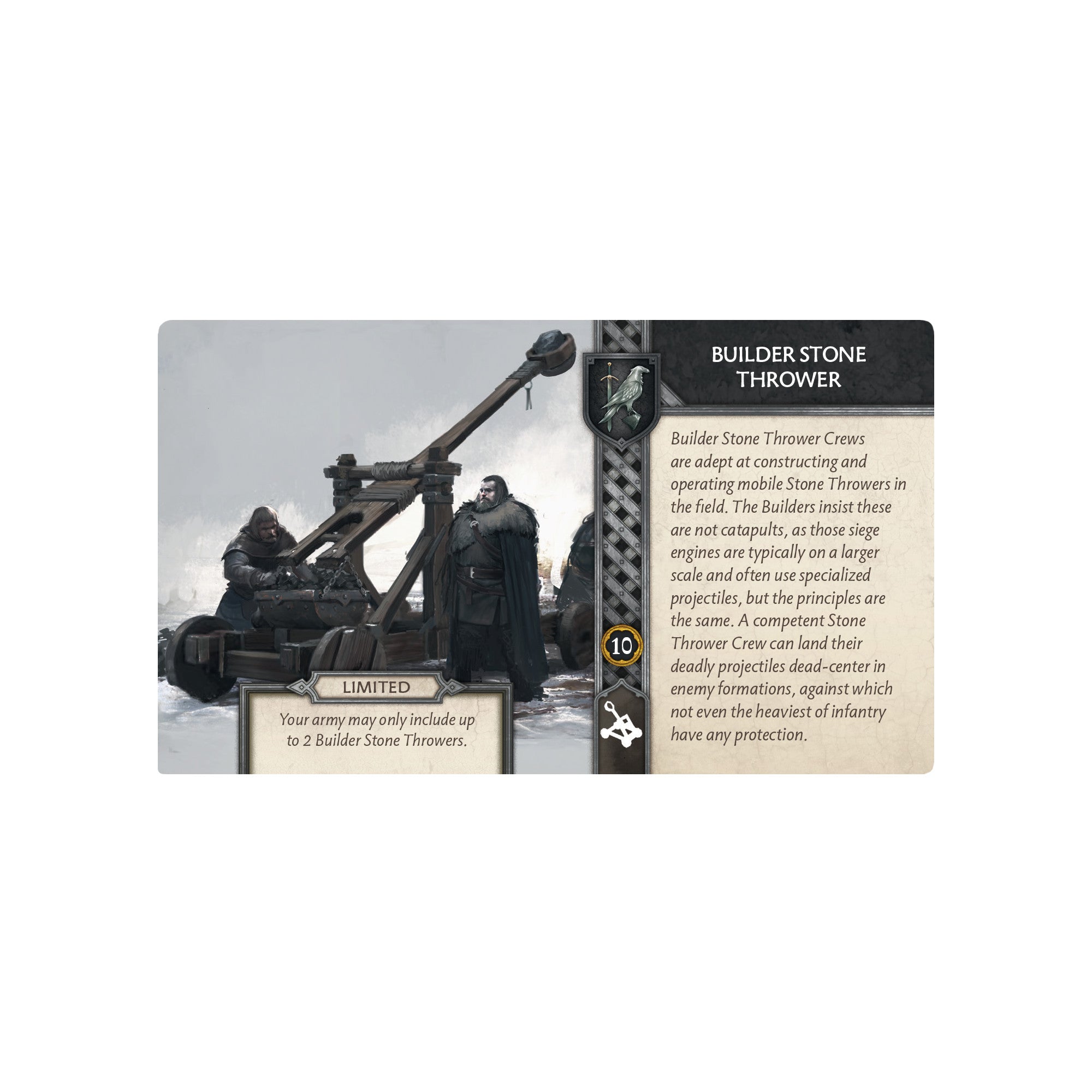 Game of Thrones SIF Night's Watch Stone Thrower Crew - Medieval Castle Defense Toy Set for Collectors & Role Play Battles