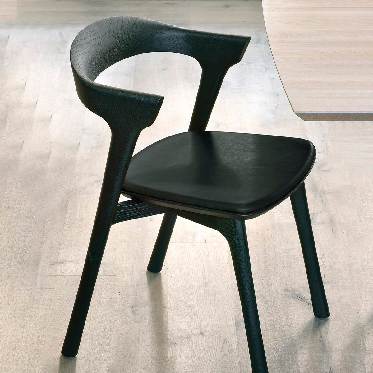 Premium Bok Leather Dining Chair - Modern & Comfortable Upholstered Seat for Home, Restaurant, or Office - Perfect for Elegant Dining Rooms, Kitchen Tables, and Conference Areas