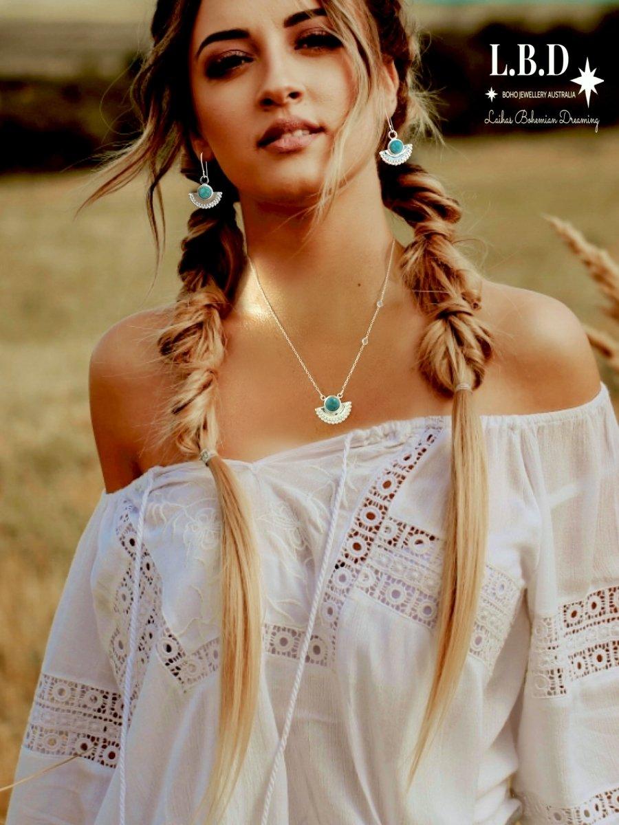 Dare To Dream Turquoise Necklace for Women - Elegant Boho Jewelry Gift for Her - Perfect for Casual Wear, Parties & Special Occasions