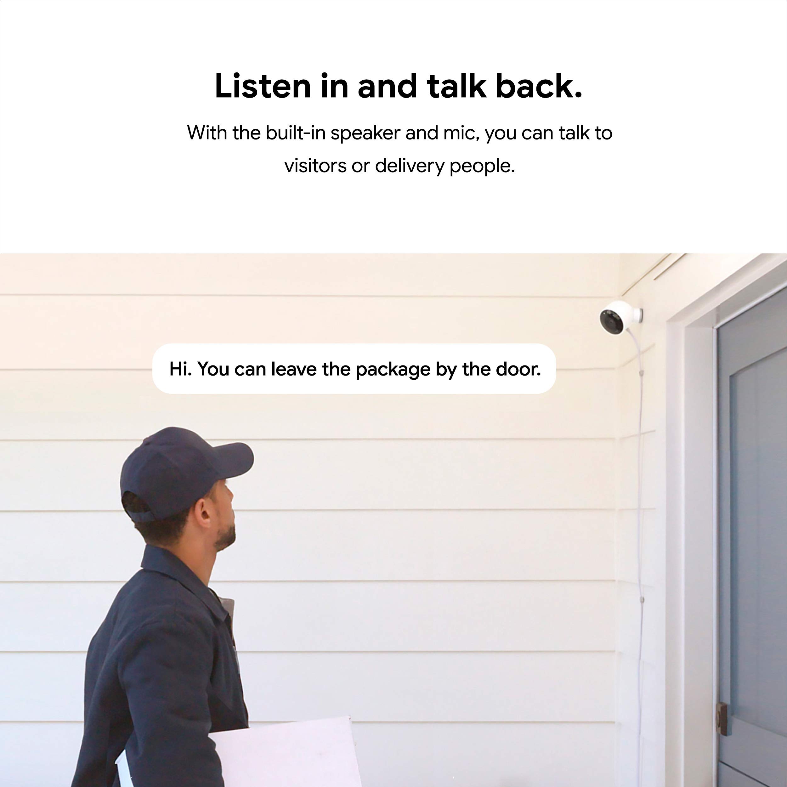 Nest Cam Outdoor Security Camera - Weatherproof HD Video Surveillance with Night Vision & Motion Alerts for Home & Business Security (Ideal for Front Door, Backyard, Garage Monitoring)
