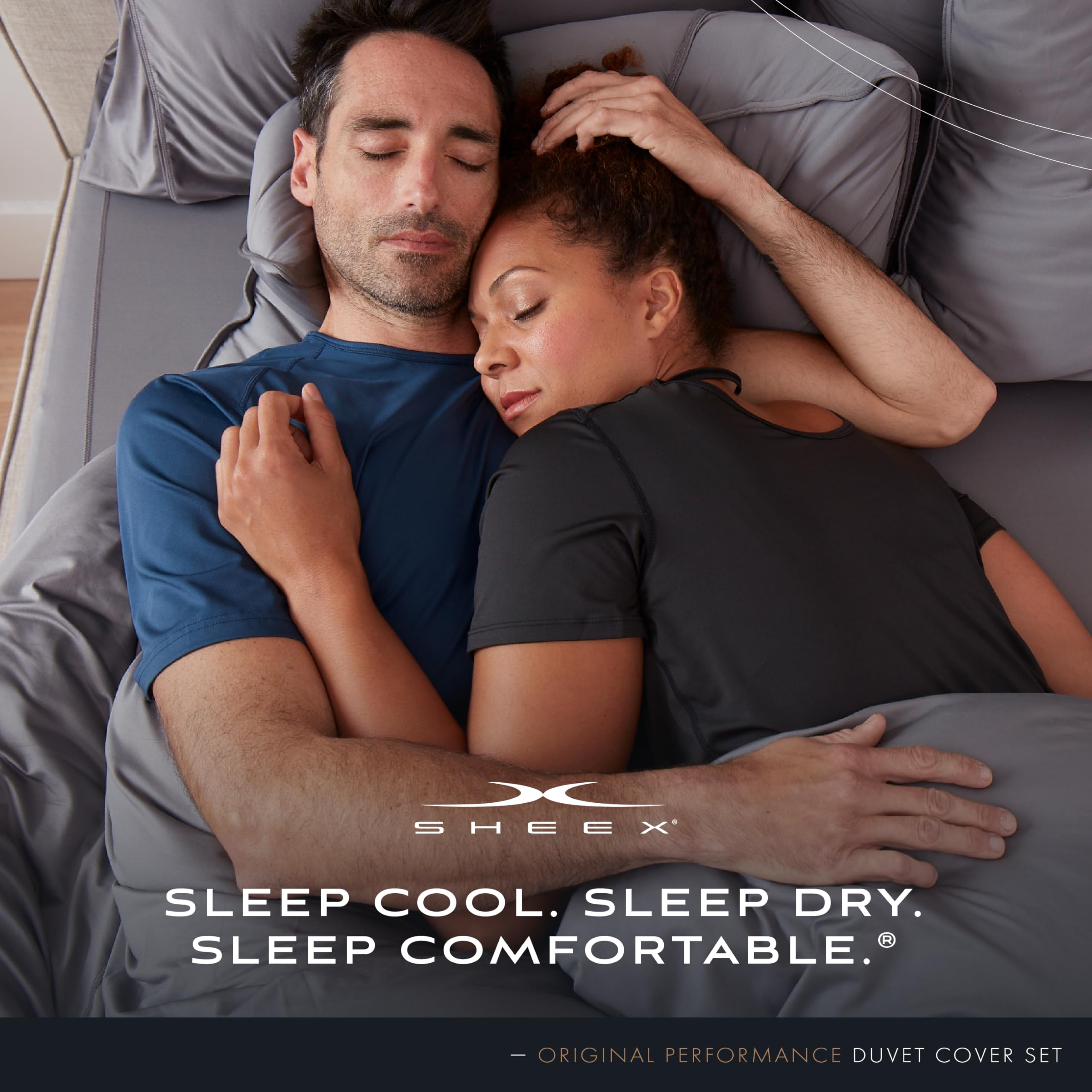 SHEEX Cooling Duvet Cover Set - Lightweight Full/Queen with Pillow Shams for Hot Sleepers