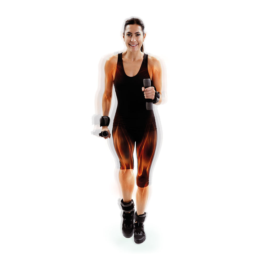 66Fit Adjustable Ankle & Wrist Weights Set with Dumbbell Cuffs - 4kg (2x2lb) for Women & Men - Perfect for Walking, Running, Home Workouts & Fitness Training