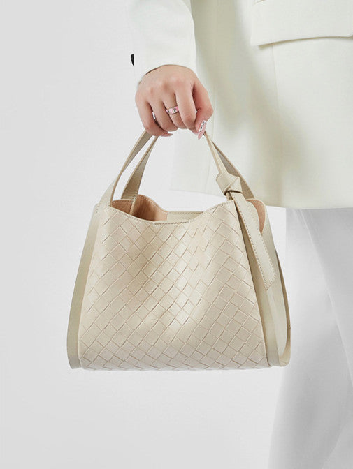 Stylish Woven Handbag with Adjustable & Detachable Straps - Perfect for Work, Travel & Everyday Use