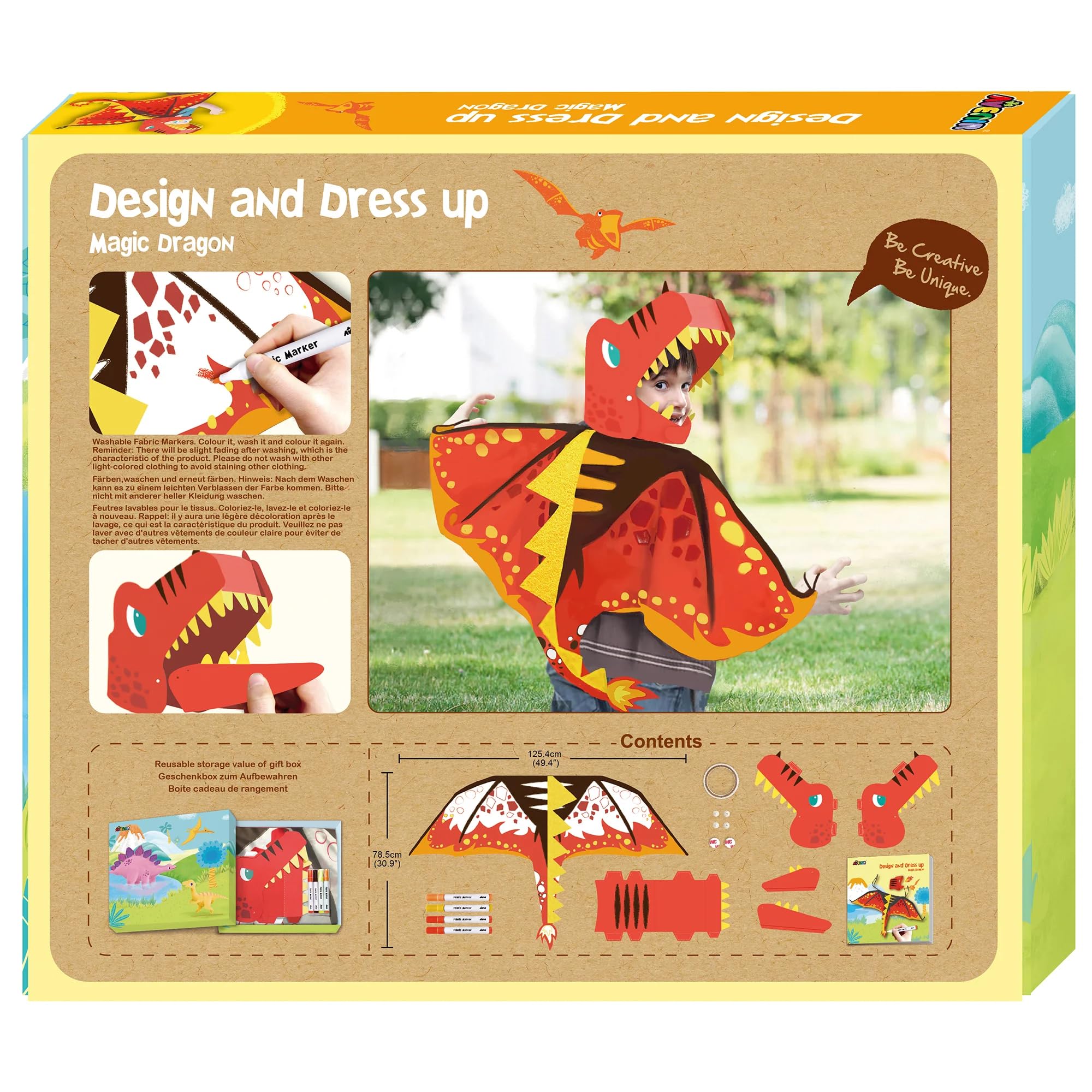 Magic Dragon Dress Up Costume for Kids Fantasy Play
