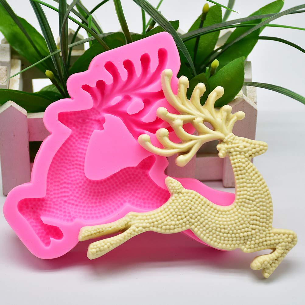 Premium Silicone Baking Mold Set - Deer Cake Fondant Molds for DIY Desserts, Cupcakes & Chocolate Making - Perfect for Birthday Parties, Wedding Cakes & Holiday Baking