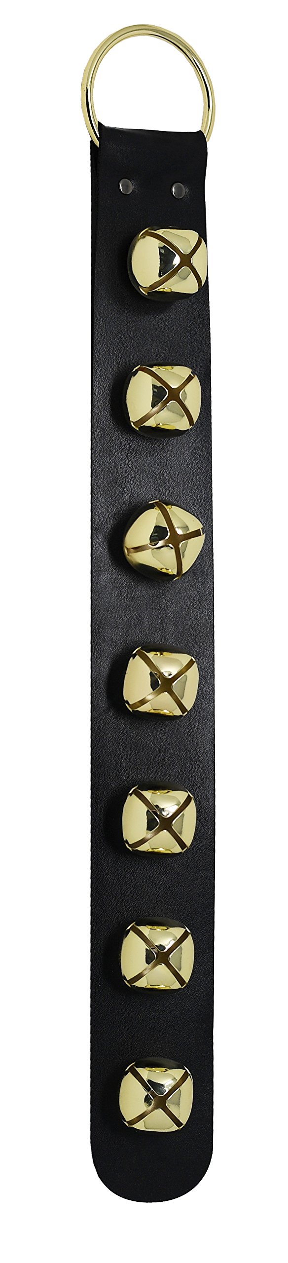 Home-X Gold Hanging Jingle Bells - Christmas Tree Ornaments & Holiday Home Decor for Xmas Party, Fireplace, Wreath, and Festive Indoor/Outdoor Decorations