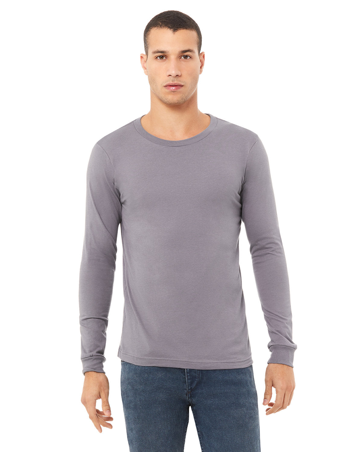 Bella + Canvas 3501 Unisex Jersey Long Sleeve T-Shirt | Soft Cotton Crewneck Tee for Men & Women | Perfect for Casual Wear, Layering & Work Uniforms