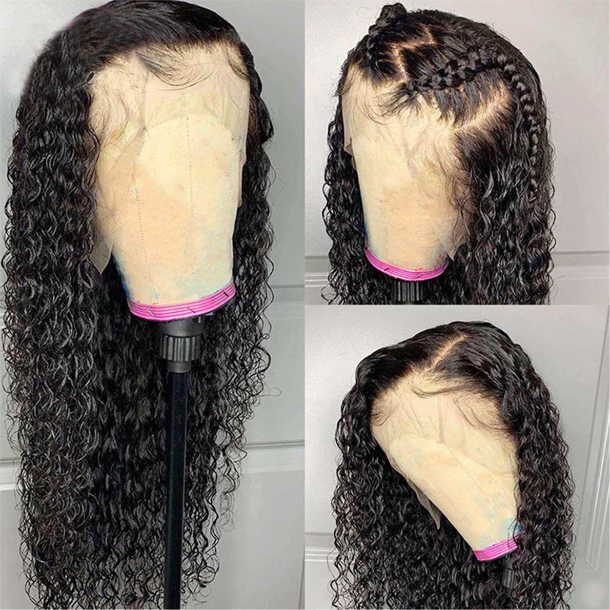 Venice Hair Virgin Human Hair Wigs for Black Women - 18inch Short Curly Full Lace Wig with 13x6 Lace Front, Pre-Plucked Baby Hair & 150% Density - Perfect for Daily Wear, Cosplay & Protective Styling
