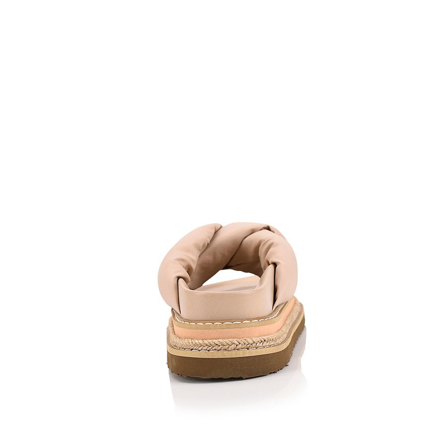 Thames Platform Slides for Women - Stone Beige Comfortable Summer Sandals | Beach, Pool, Casual Outfits & Vacation Wear