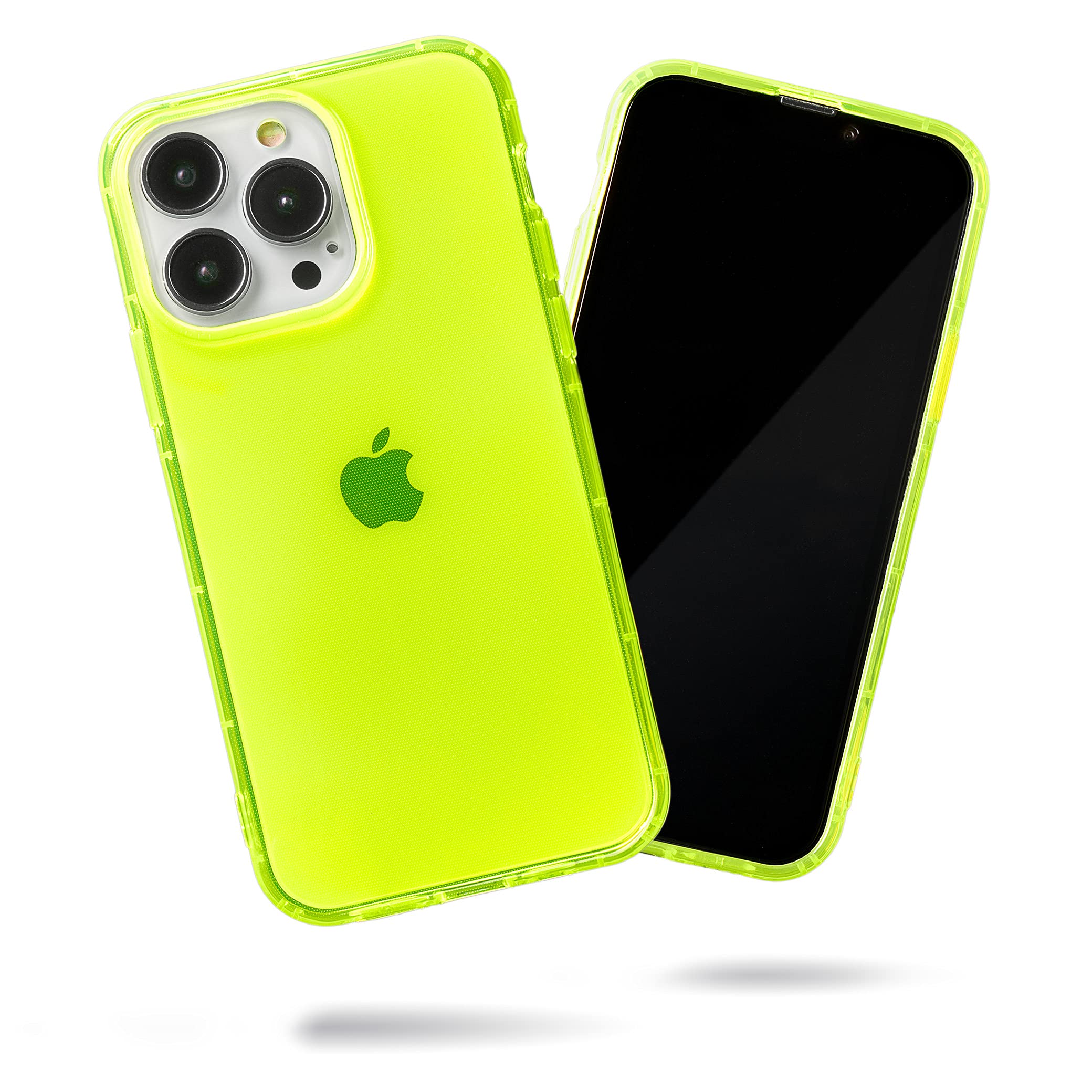 SteepLab Neon Highlighter Grip Case for iPhone 13 Pro - Shockproof Jelly Phone Cover with Protective Air Cushion Technology, Vibrant Yellow - Perfect for Gym, Outdoor Activities & Everyday Protection