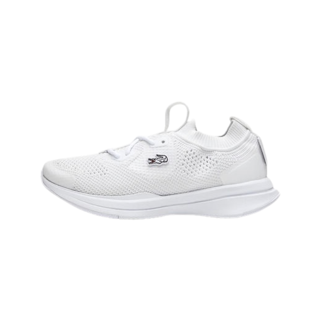 Lacoste Women's Run Spin Knit Sneakers - White Athletic Shoes for Running, Walking & Casual Wear | Comfortable Tennis Shoes for Women