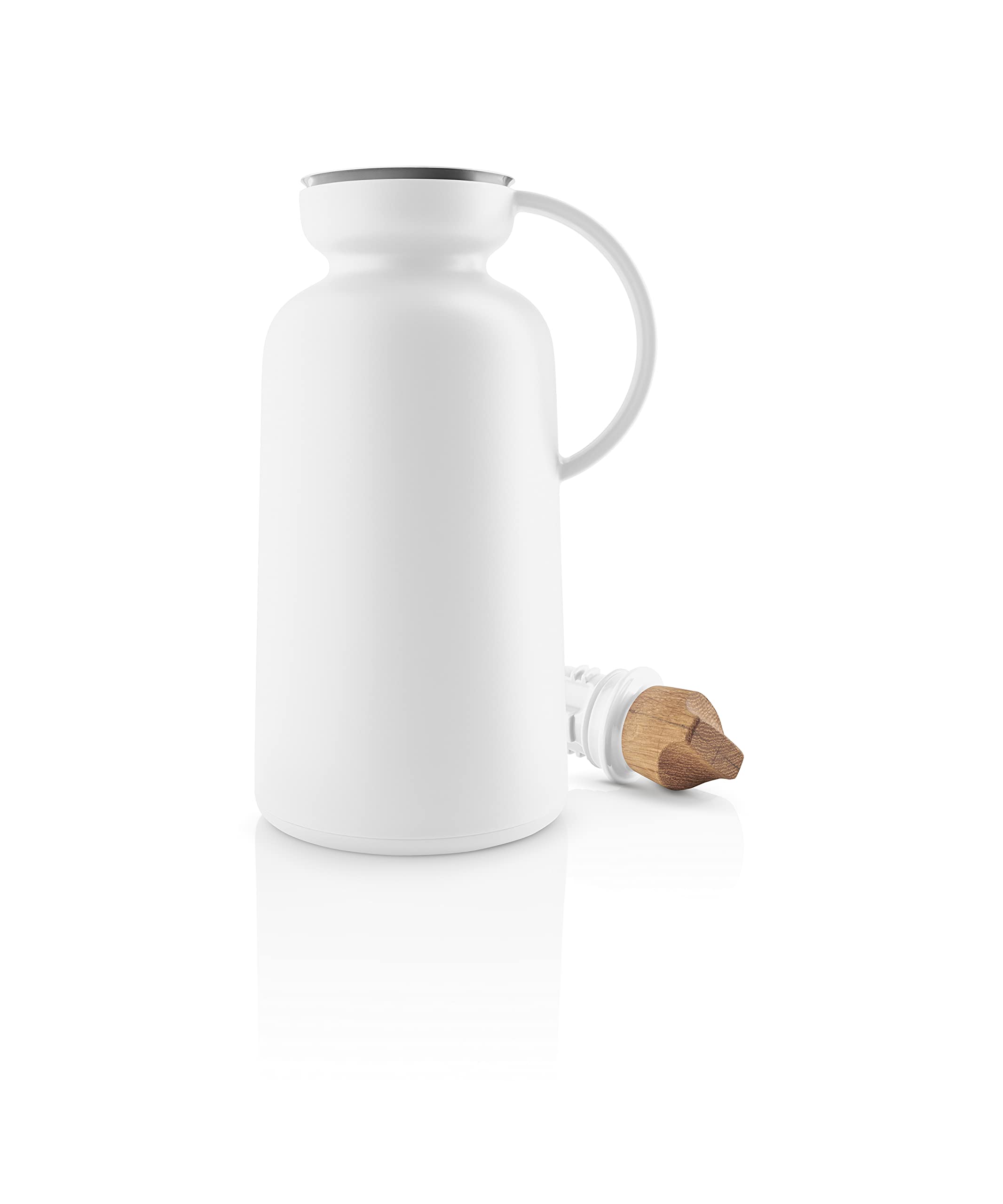Eva Solo Silhouette Vacuum Insulated Coffee Carafe - 1L Double Wall Thermal Flask for Hot & Cold Beverages, Perfect for Home, Office & Outdoor Use | White