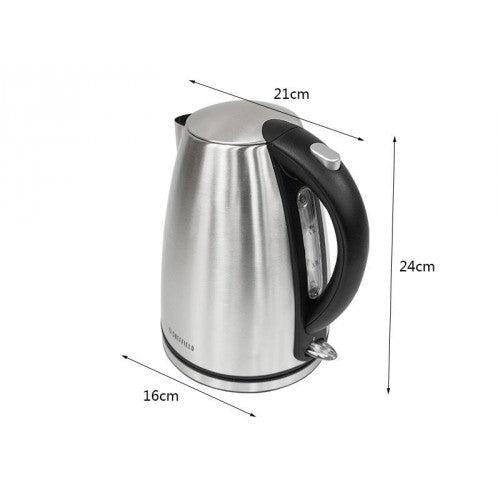 1.7L Stainless Steel Electric Kettle - Fast Boiling, Auto Shut-Off & Boil-Dry Protection - Perfect for Home, Office, Dorm & Travel Use