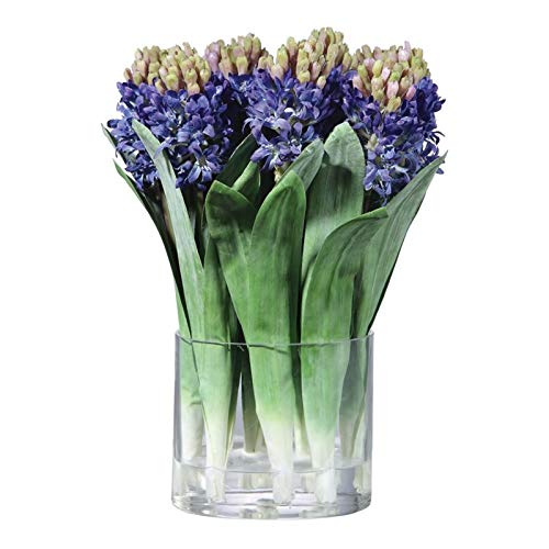 Bowery Hill Contemporary Bouquet in Clear Oval Glass Vase - Fresh Flower Arrangement for Home Decor, Wedding Centerpiece & Gift Idea