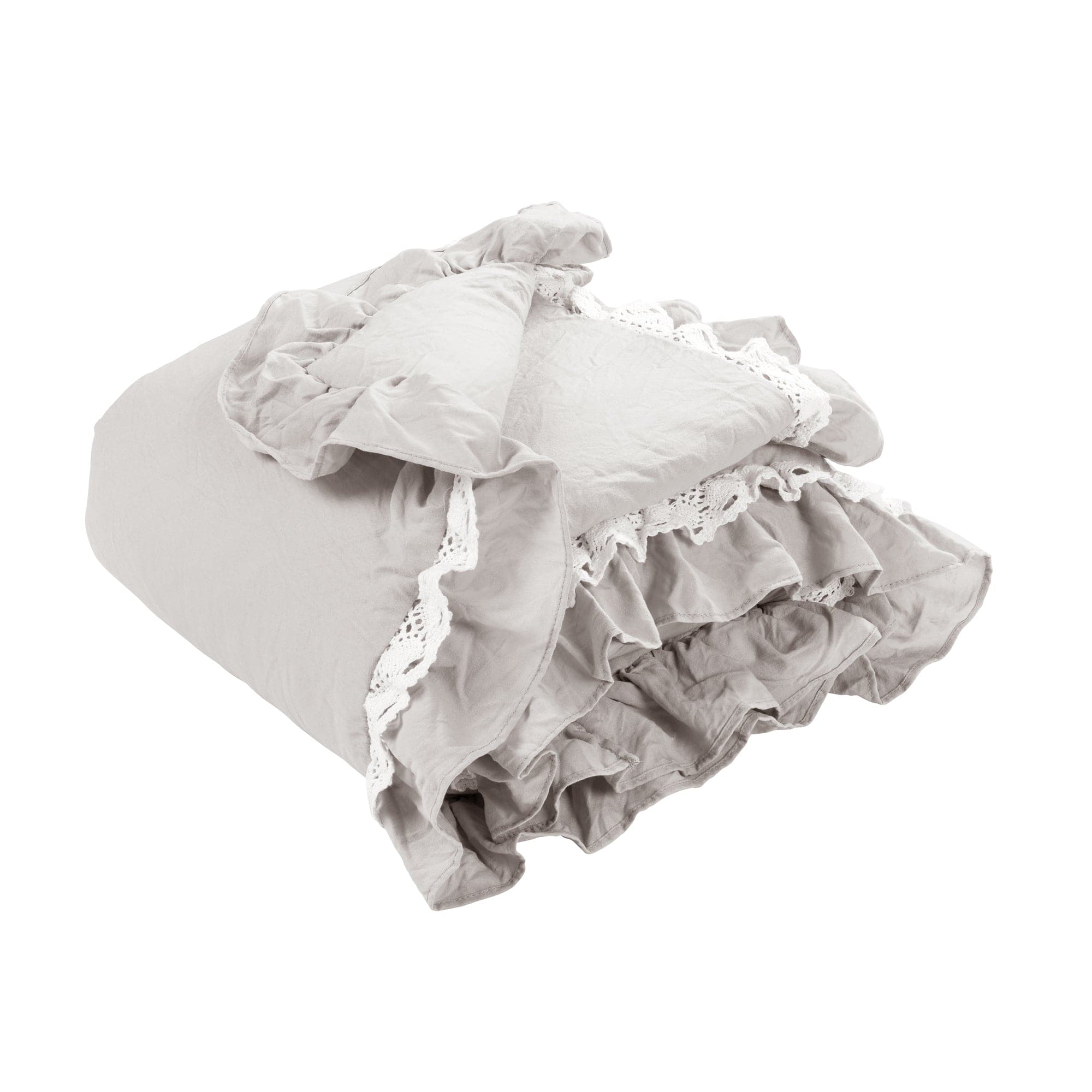 Ella Ruffle Lace Throw Blanket - Soft Decorative Knit Bedspread for Couch, Sofa & Bed - Perfect for Home Decor, Wedding Gift & Cozy Nights