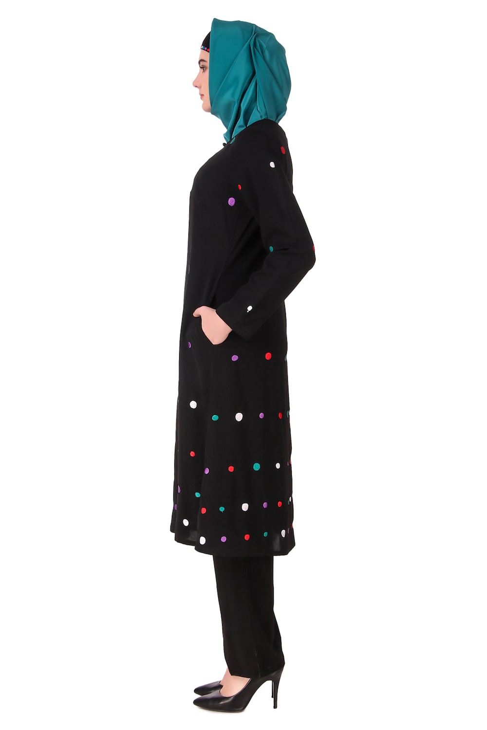 Stylish Colorful Embroidered Polka Dot Salwar Kameez Outfit for Women | Traditional Indian Ethnic Wear | Perfect for Weddings, Festivals & Special Occasions