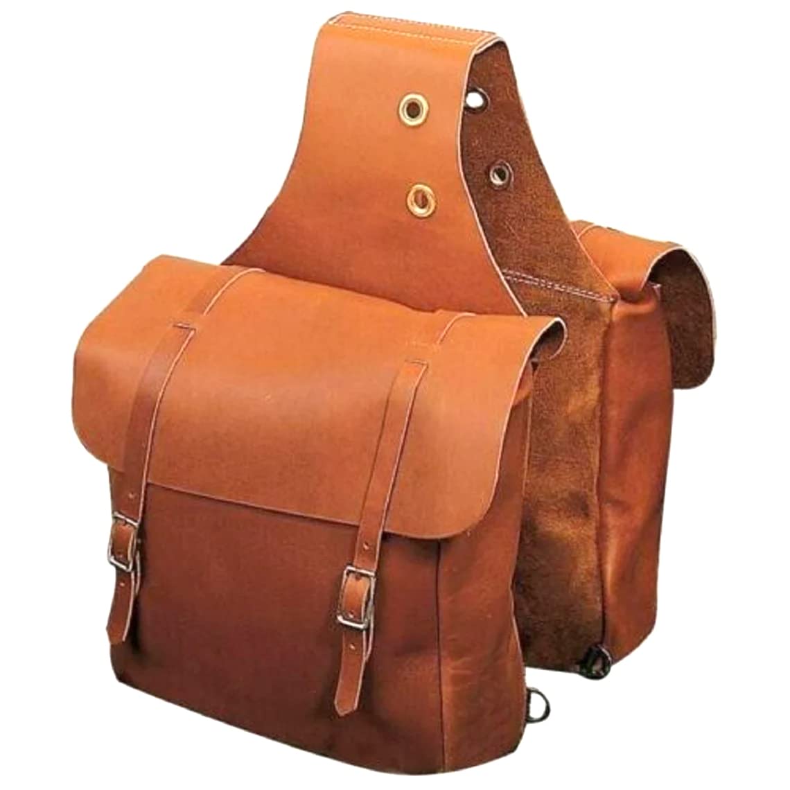 Premium Western Horse Leather Saddle Bag - Heavy Duty Trail Riding Saddlebag for Equestrian & Biking | Durable Traditional Leather Horse Saddle Accessories | Perfect for Ranch Work, Trail Rides & Cycling Adventures (ST-019)