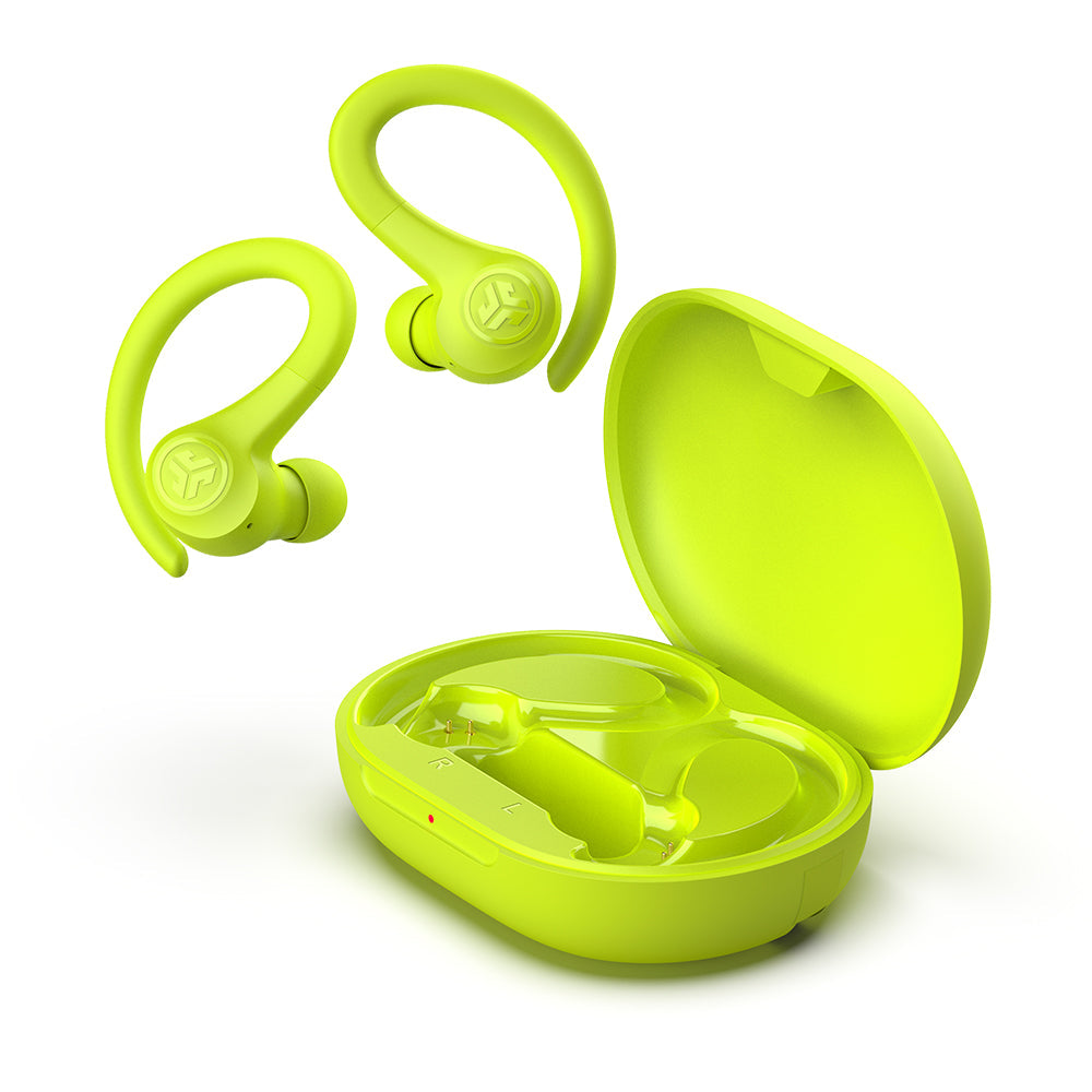 GO Sport+ True Wireless Earbuds with Noise Cancellation, Bluetooth 5.2, IPX7 Waterproof - Yellow | Perfect for Running, Gym Workouts & Outdoor Activities