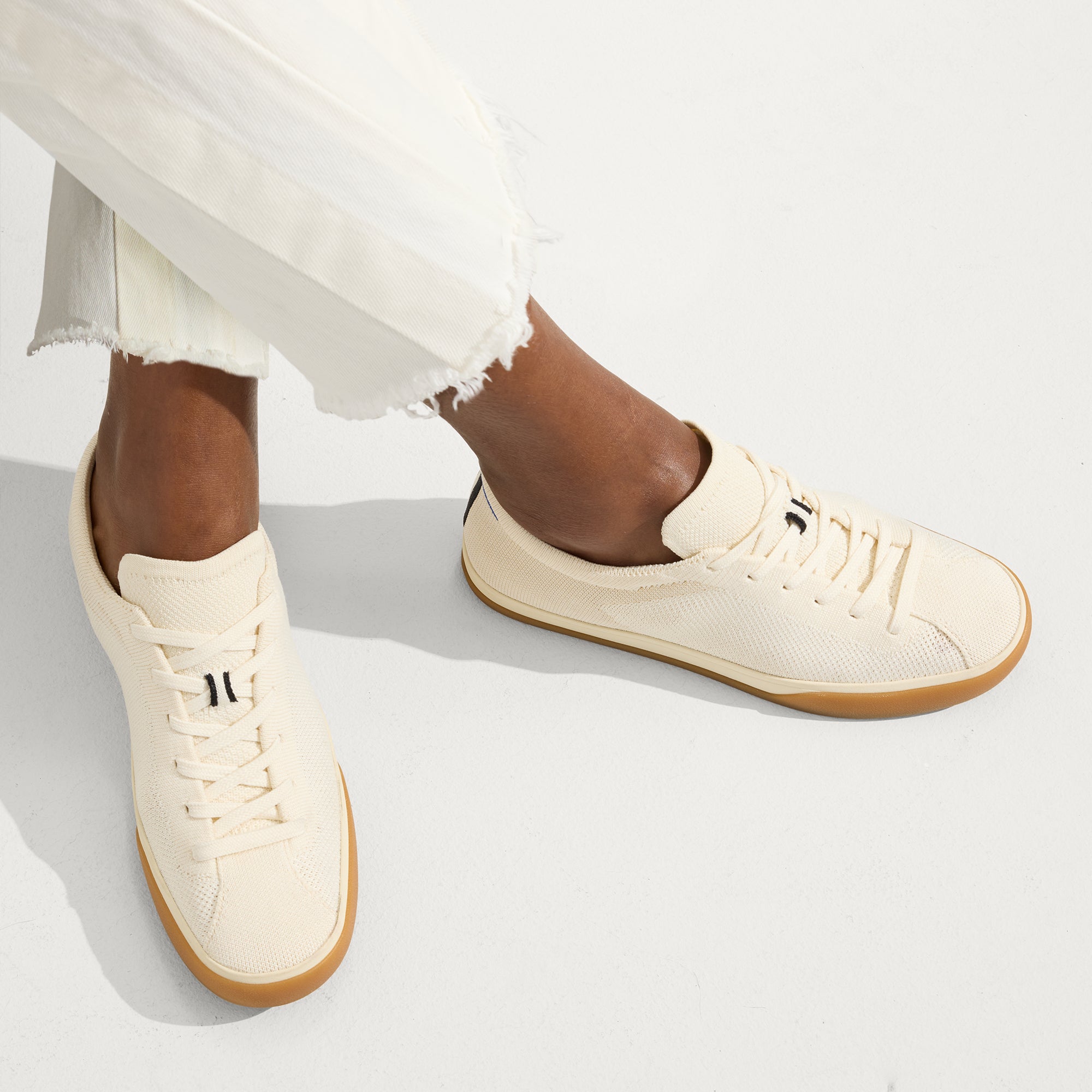 Blonde Lace-Up Sneakers for Women - Stylish & Comfortable Walking Shoes for Casual Outfits & Everyday Wear