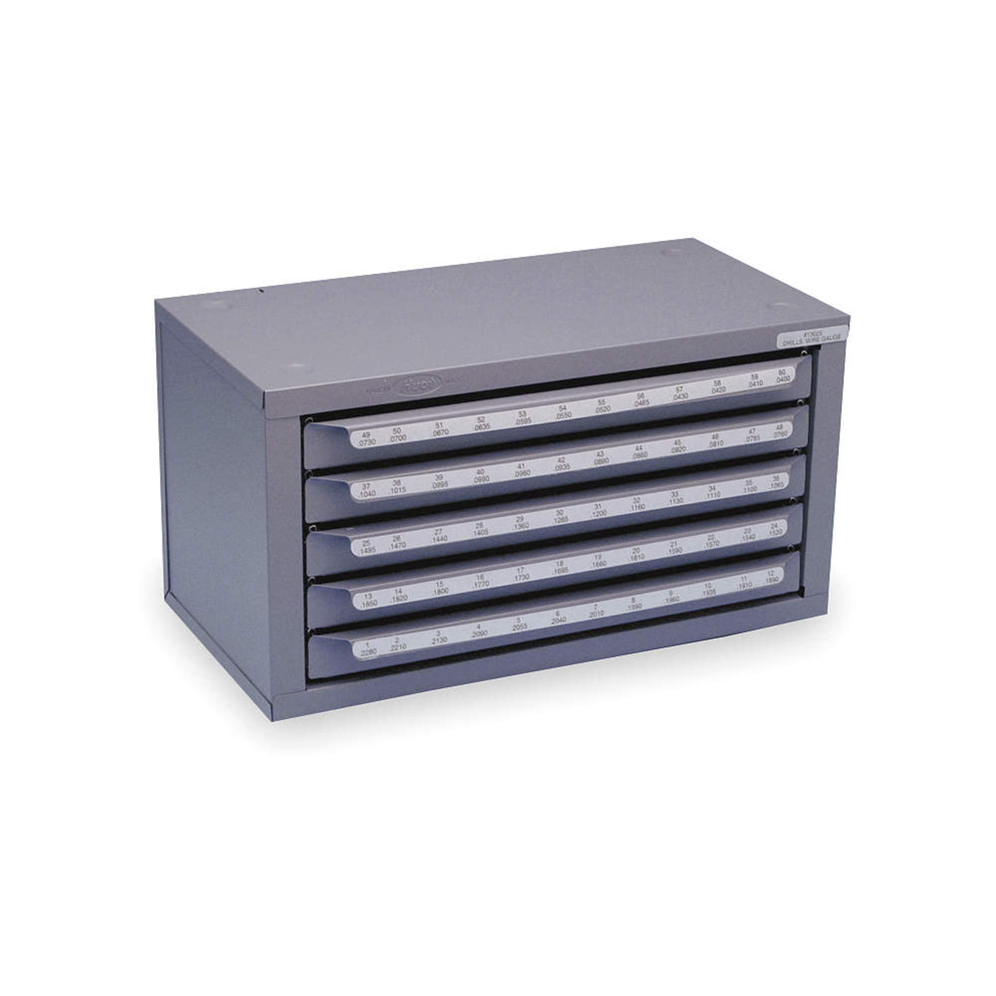 Huot No. 1-60 5-Drawer Reamer Dispenser - Premium Tool Storage for Drill Bits & Cutting Tools | Ideal for Machine Shops, Metalworking & DIY Workshops