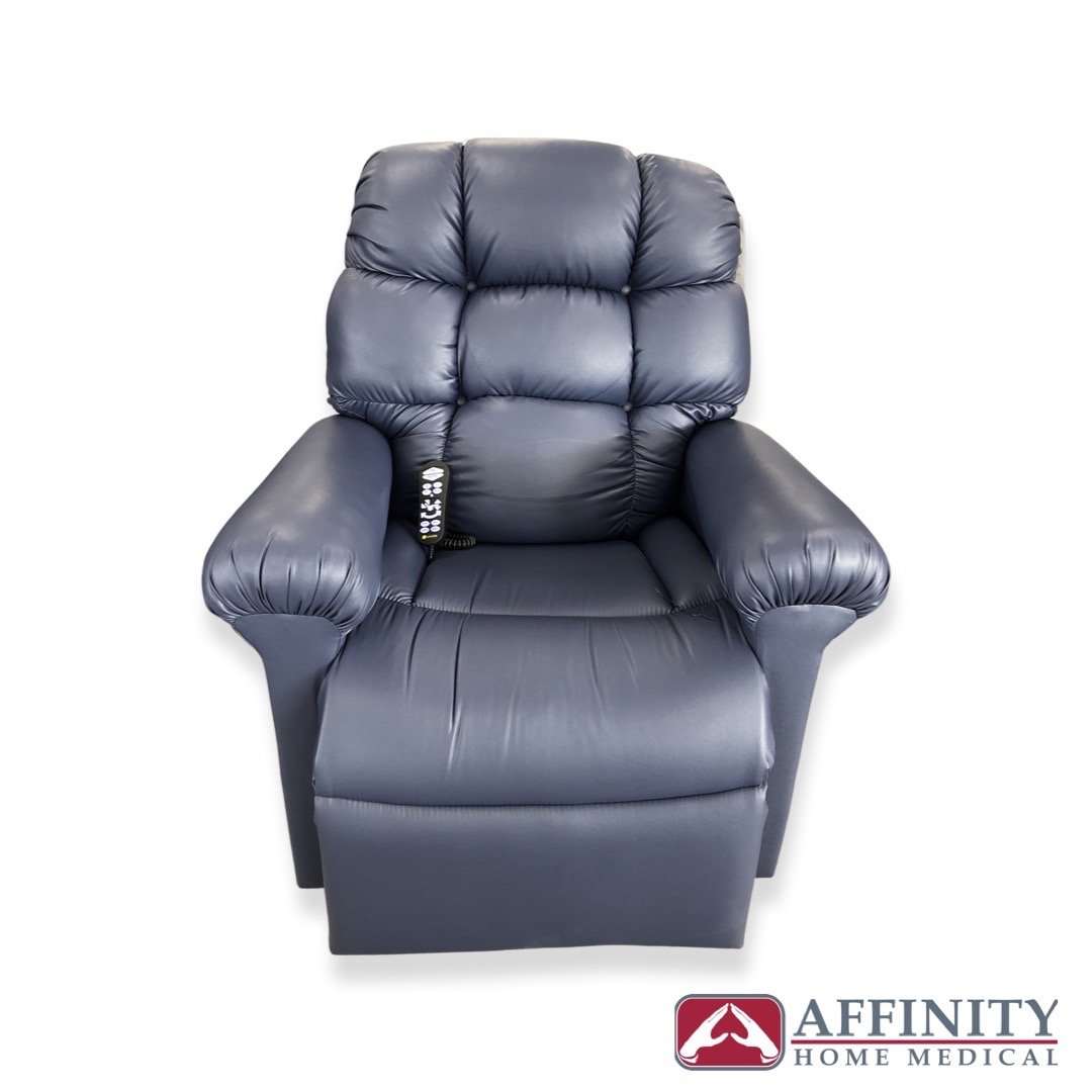 Cloud PR 515 Maxicomfort Lift Chair Recliner with Twilight Feature - Luxury Power Lift Recliner in Night Navy Brisa Fabric - Perfect for Elderly Comfort, Living Room Relaxation & Home Theater Seating