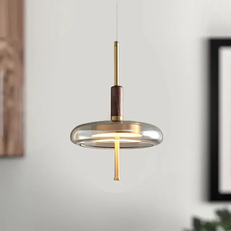 Nimbus Loft Modern Glass Pendant Light - Stylish Hanging Lamp for Kitchen Island, Dining Room, and Living Room Decor