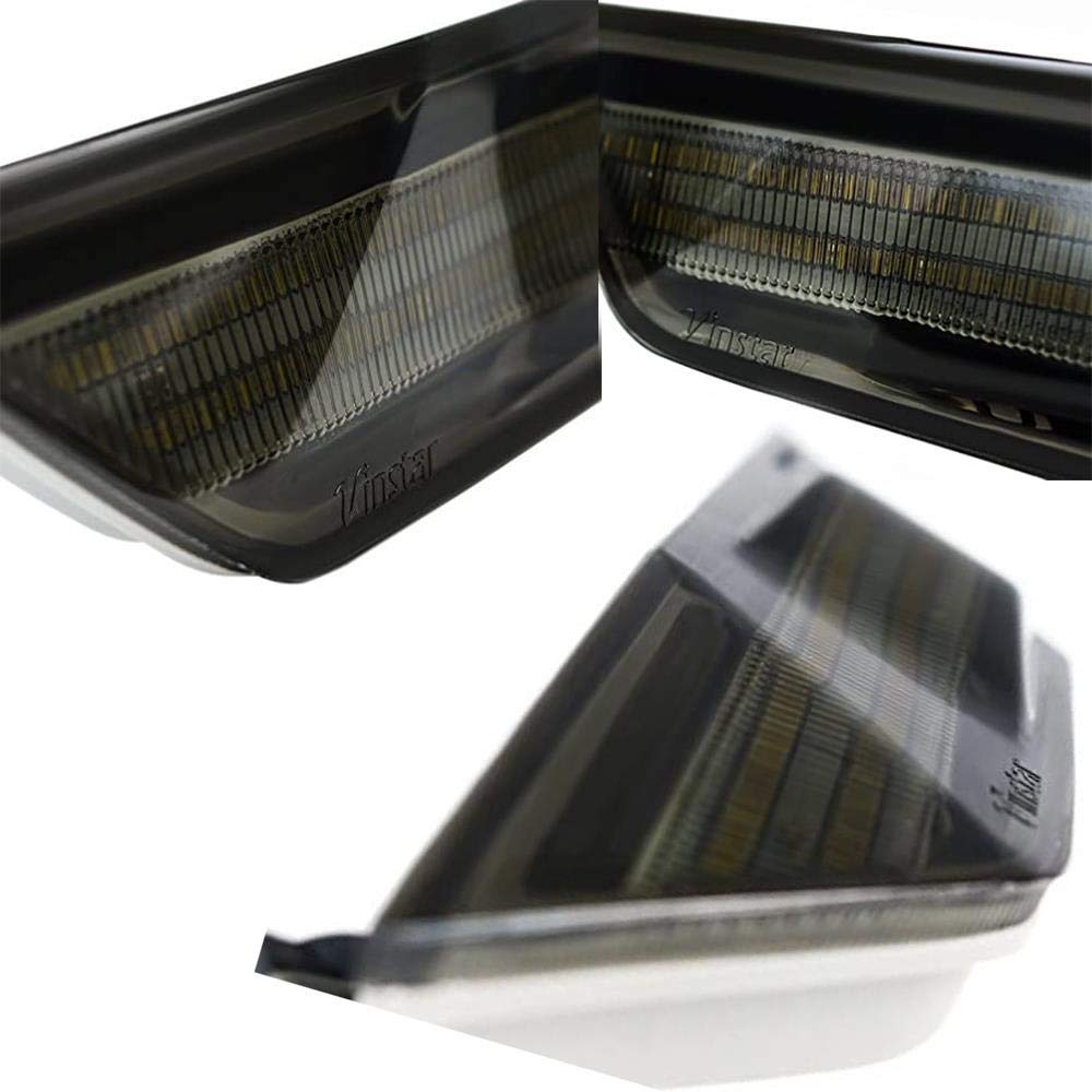 2PCS Switchback DRL Smoke Lens Side Marker Lights - White/Amber LED Bumper Reflector Compatible with Honda Civic | Daytime Running Lights for Enhanced Visibility & Style