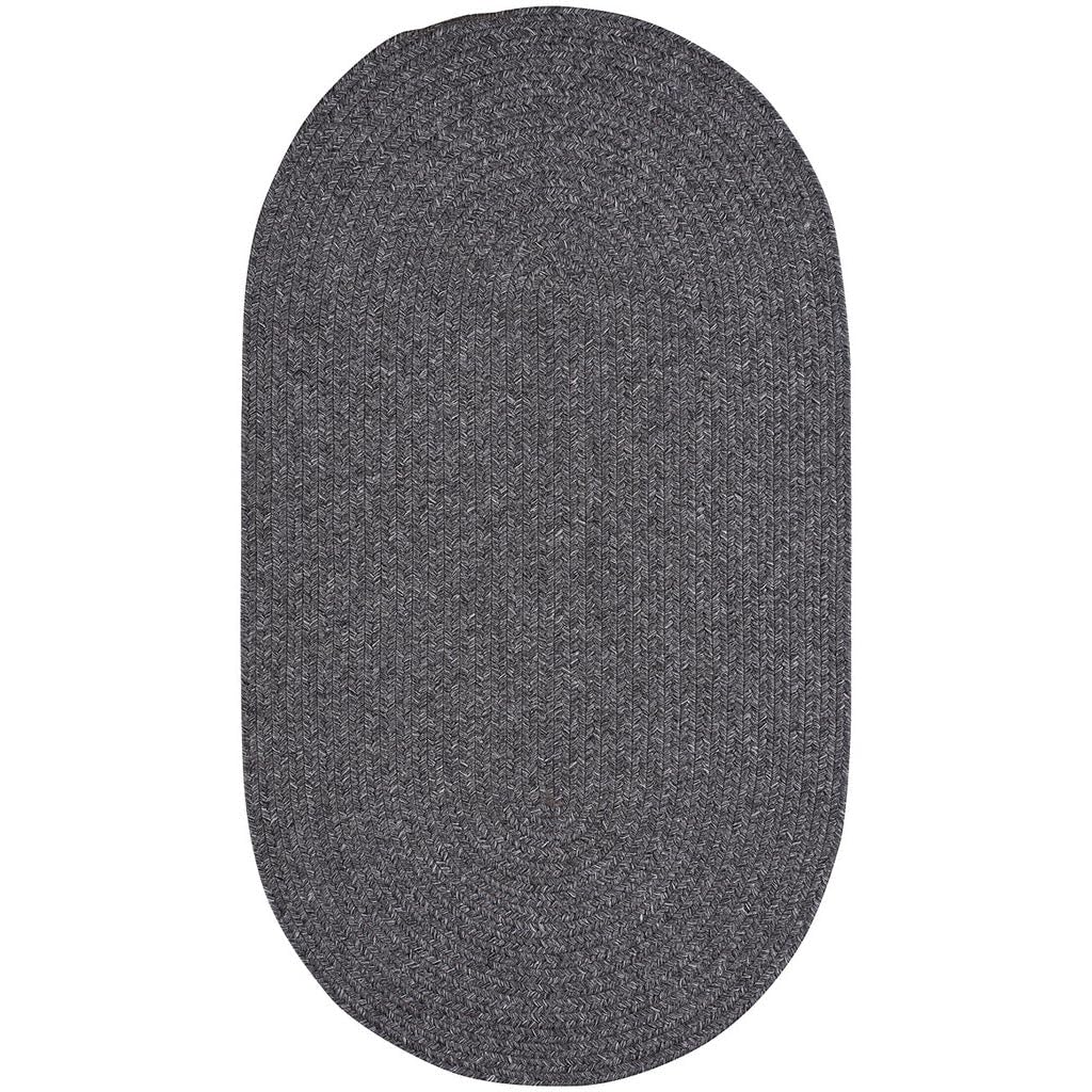 Capel Rugs Candor Oval Braided Jute Rug 2' x 3' Grey - Natural Fiber Floor Mat for Living Room, Bedroom & Entryway Decor