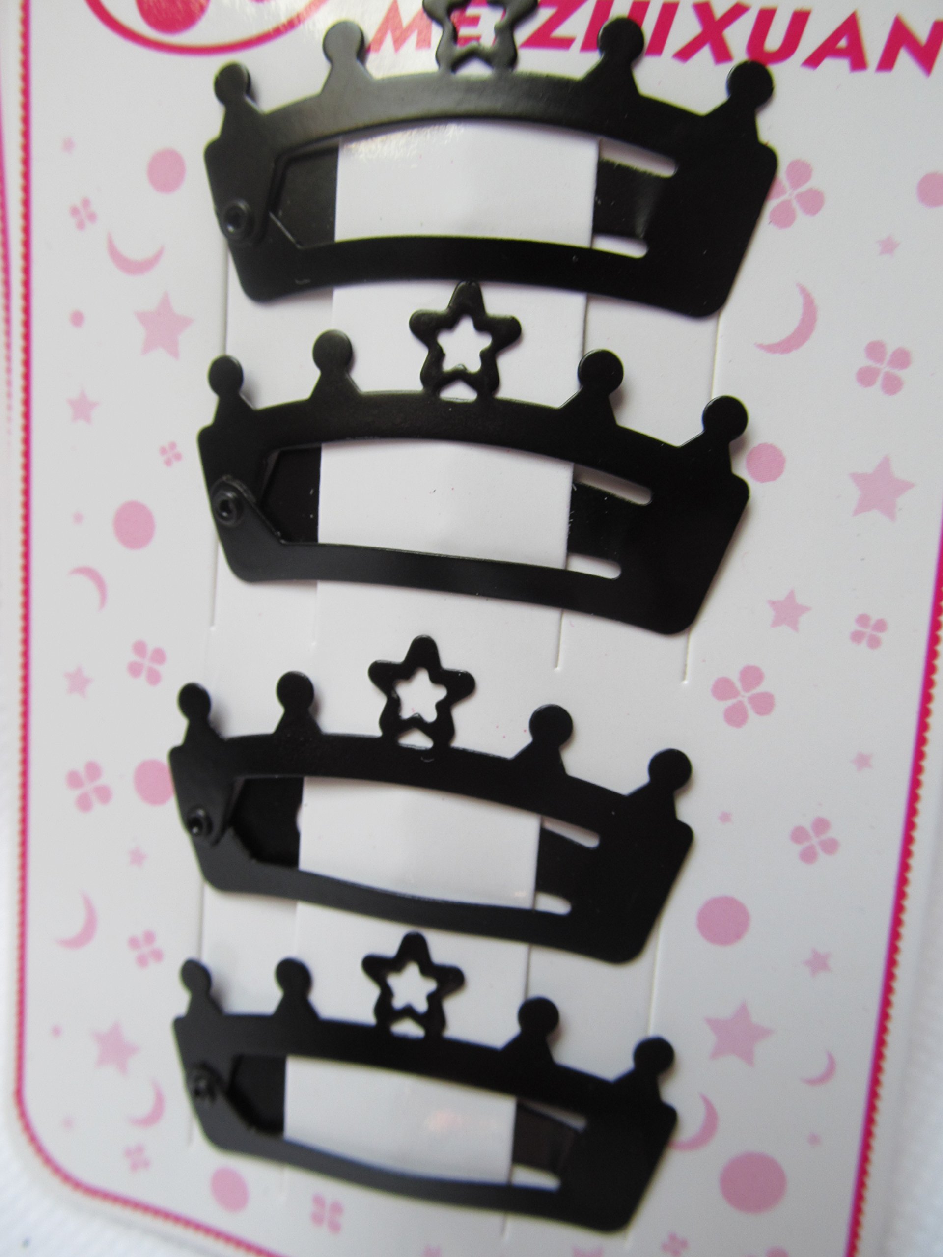 12 Pcs Girls Hair Clips Set - Snap Clips, Bendy Clips, Sleepy Clips with Cute Designs (Crowns, Dolphins, Bunnies) for Party, Gift Bags, School, Daily Hair Accessories by Fat-catz-copy-catz