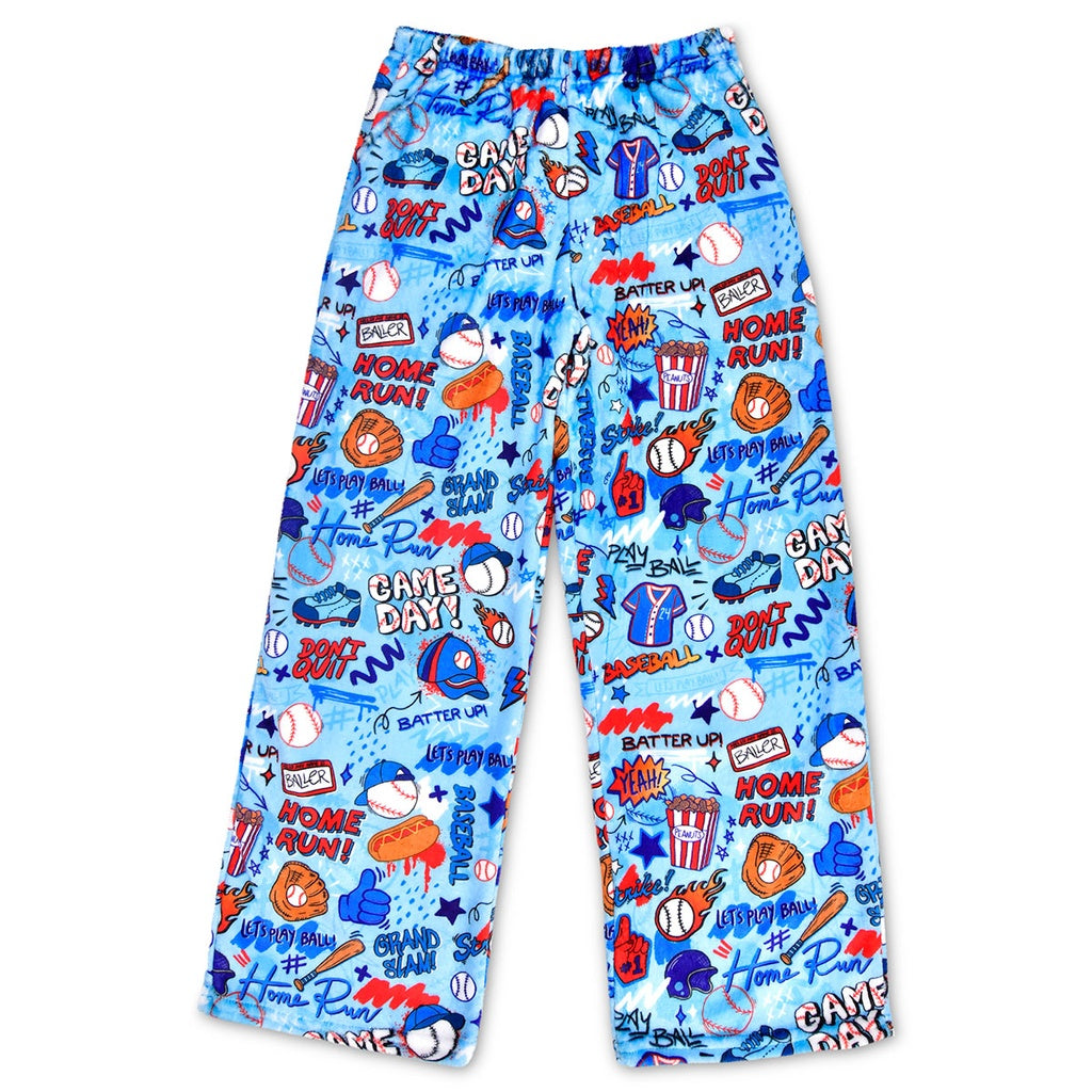 iScream Ball Game Plush Pants - Soft & Comfortable Lounge Pants for Women & Men - Perfect for Relaxing at Home, Gaming, or Sleepwear
