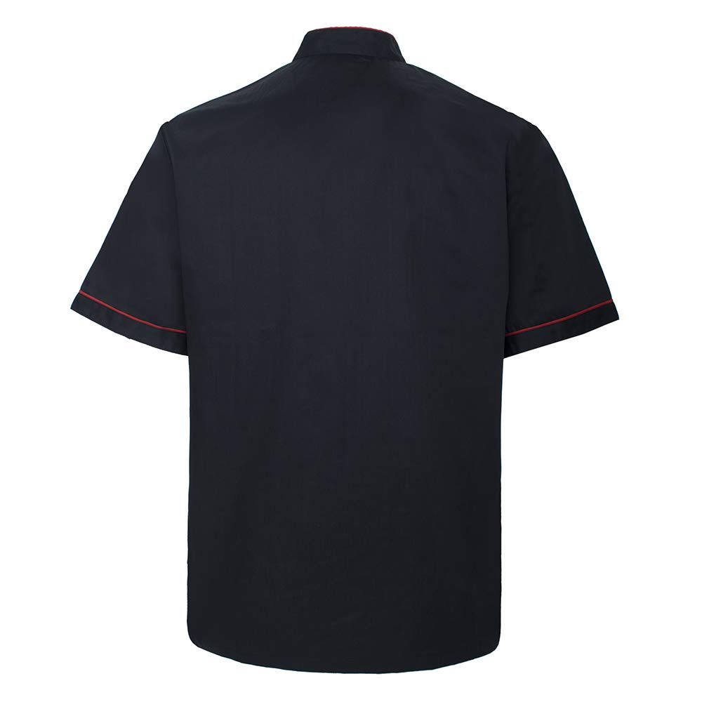 TopTie Custom Chef Coat - Short Sleeve Chef Jacket with Heat Transfer & Embroidery - Personalized Kitchen Uniform for Professional Chefs & Culinary Students - Perfect for Restaurants, Catering & Cooking Classes
