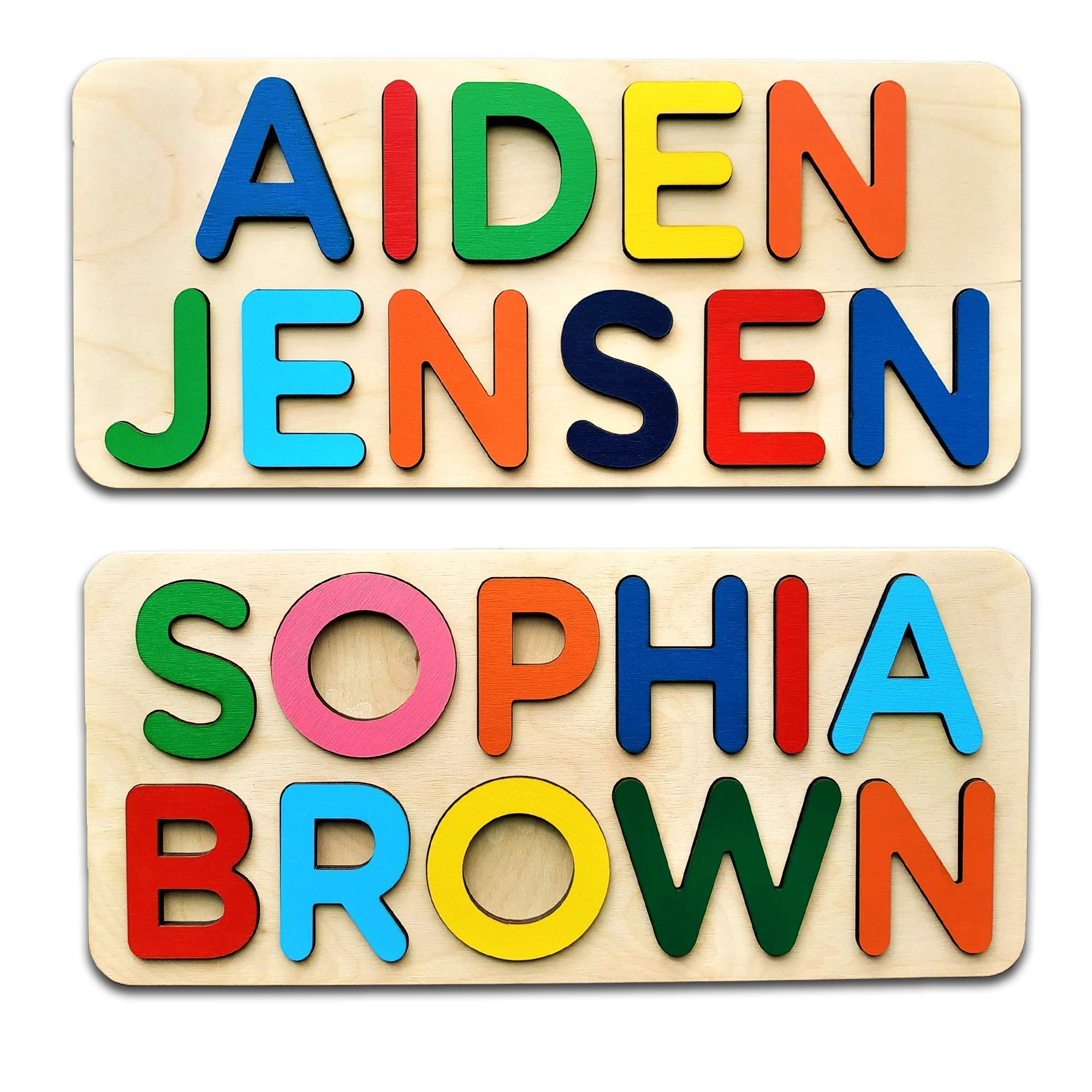 Personalized Wooden Name Puzzle for Kids - Custom Baby Name Learning Toy for Toddlers - First Christmas & 1st Birthday Gift - Educational Wooden Puzzle for Early Childhood Development - Perfect for Nursery Decor, Baby Shower Gift & Montessori Learning Activities