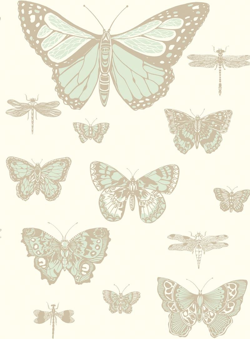 Cole & Son Wallpaper - Butterflies & Dragonflies Floral Design, Peel & Stick Removable Wallpaper for Bedroom, Living Room, Nursery Decor