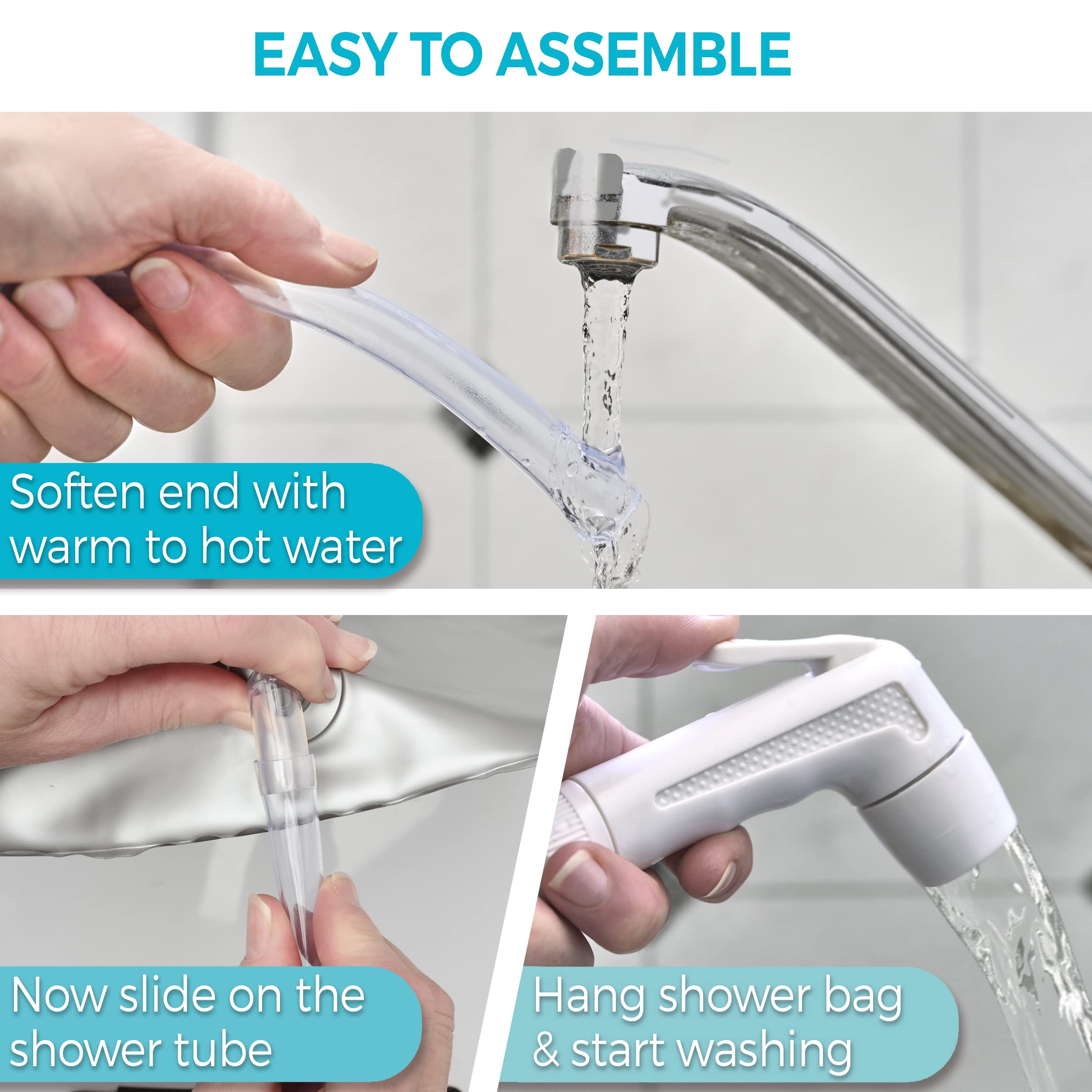 **Inflatable Hair Washing Basin & Portable Shampoo Bowl - Bedside Shower Bag for Easy Hair Washing in Bed | Ideal for Bedridden, Elderly & Post-Surgery Care | Lightweight & Travel-Friendly for Home, Hospital & Nursing Use**