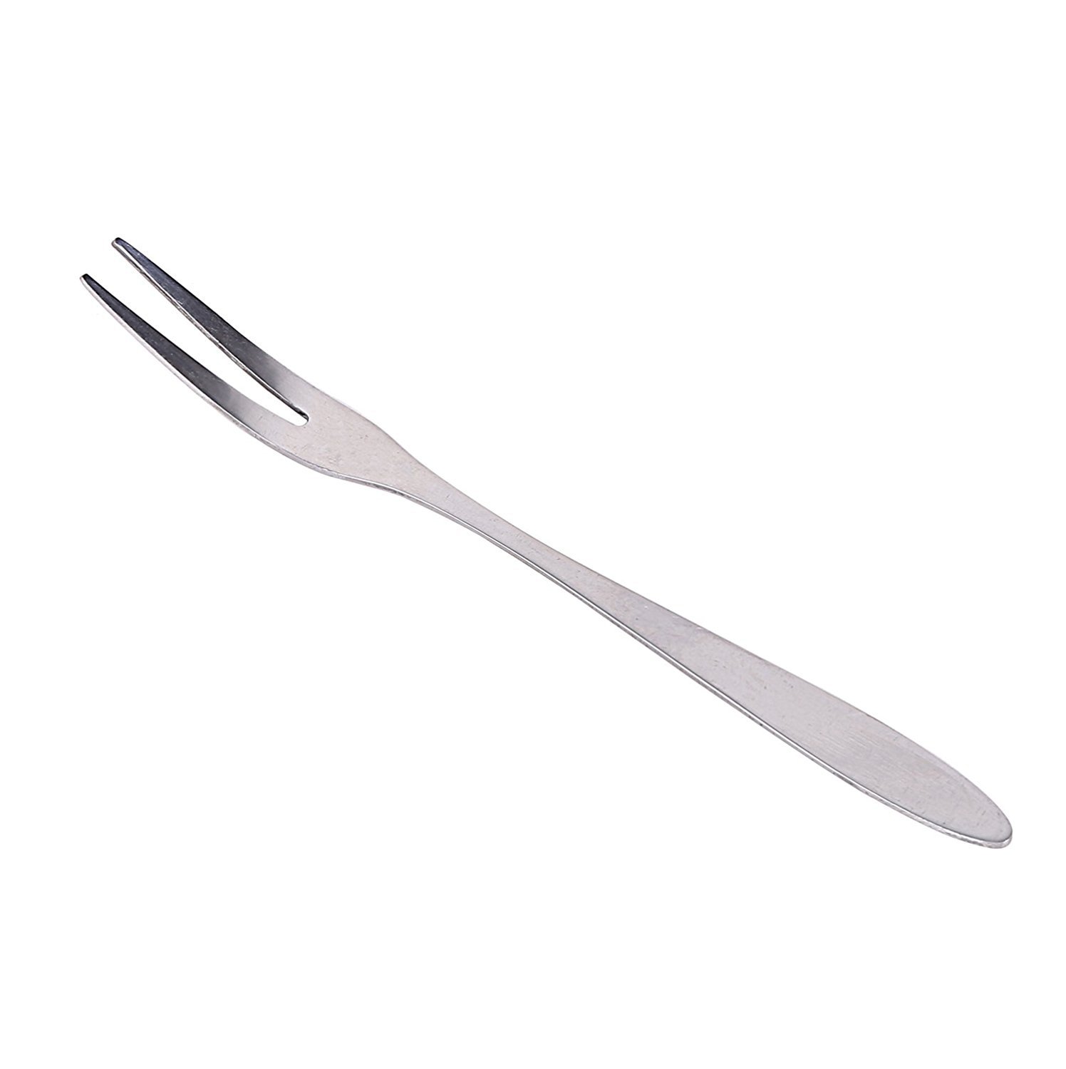 HornTide 12-Piece Stainless Steel Appetizer Forks Set - 5.3 Inch (13.5cm) Mirror Polished 2-Tine Dessert Forks for Fruit, Salad, Cheese & Charcuterie - Perfect for Parties, Weddings & Catering Events