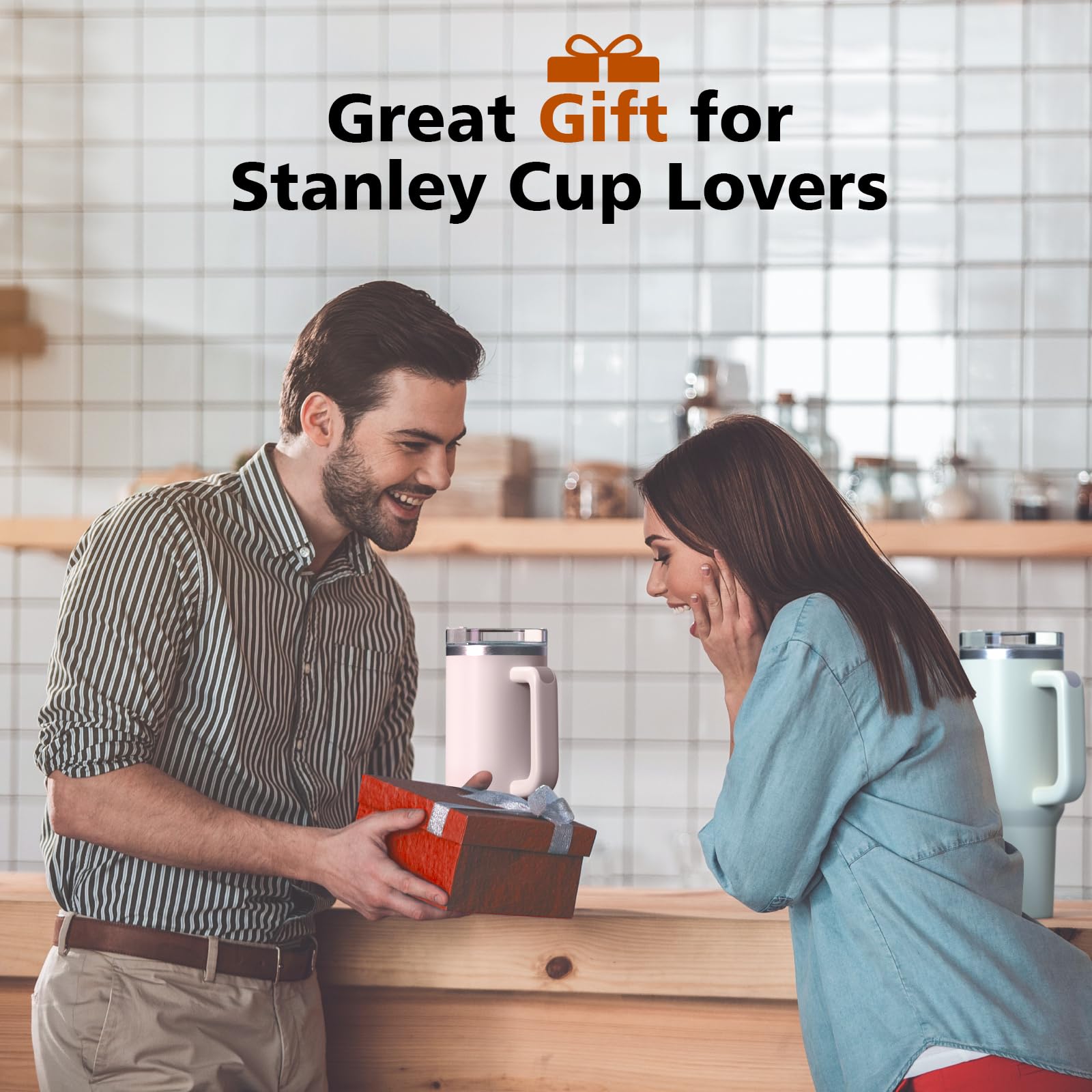 Stanley 40 oz Water Bottle Organizer - Rotating Cup Holder & Tumbler Organizer Accessories | Easy to Install, Black (Patented) | Perfect for Office, Car, Home & Gym Storage